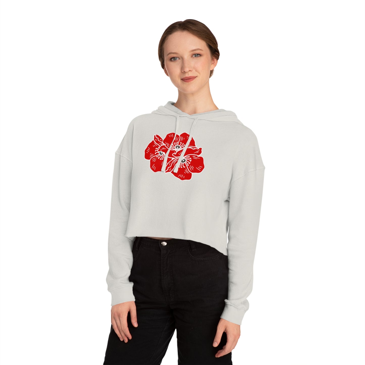 Poppies Women’s Cropped Hooded Sweatshirt