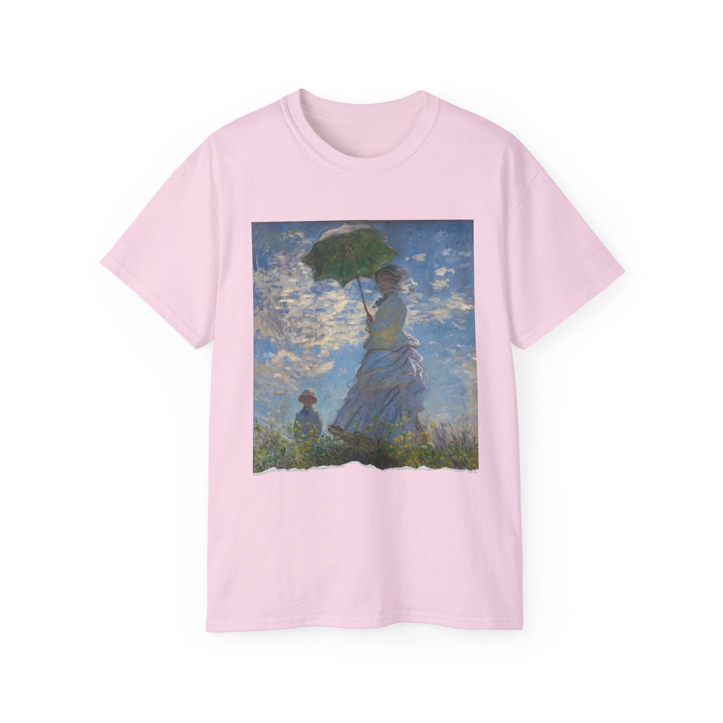 Ripped Claude Monet Madame Monet and Her Son or The Stroll 1875 Ultra Cotton Tee