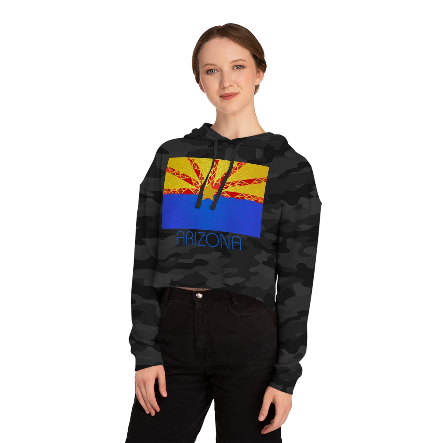 Modern Arizona Women’s Cropped Hooded Sweatshirt