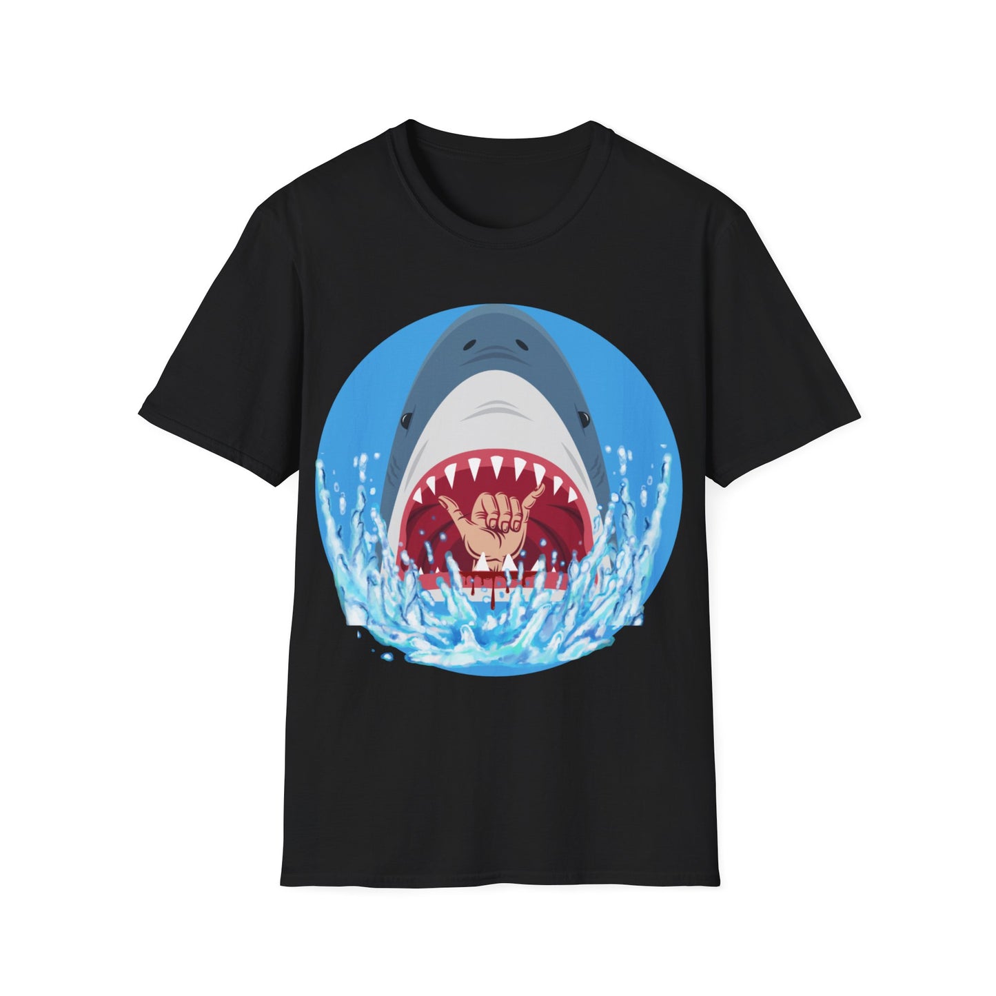 Camiseta unisex de estilo suave Surfin' Shark de la UE 