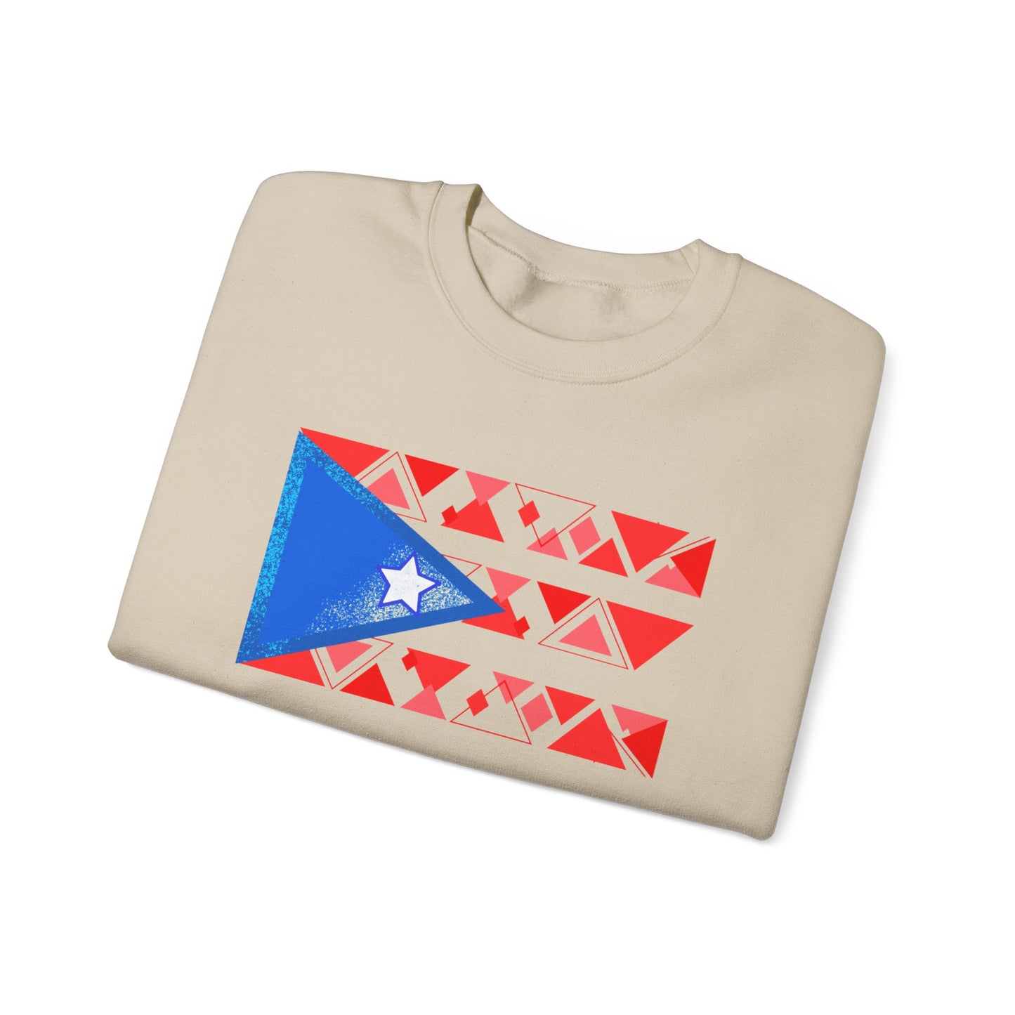 Sudadera unisex con cuello redondo y mezcla pesada Modern Puerto Rico