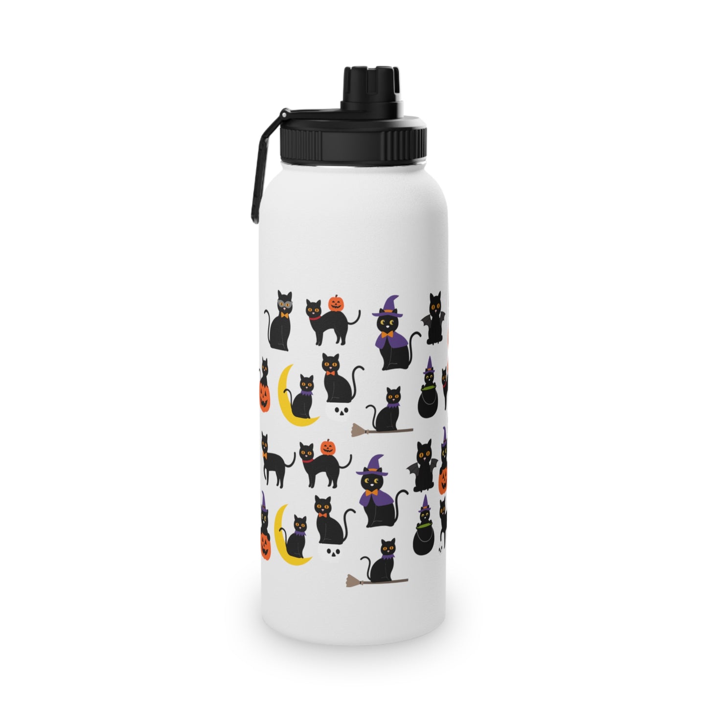 Halloween Cats Stainless Steel Water Bottle, Standard Lid EU