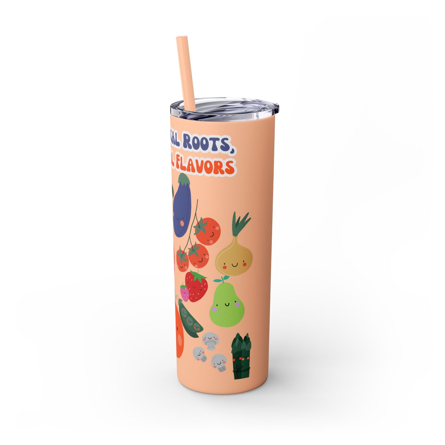 Vaso con pajita, 20 oz, raíces locales y sabores locales 