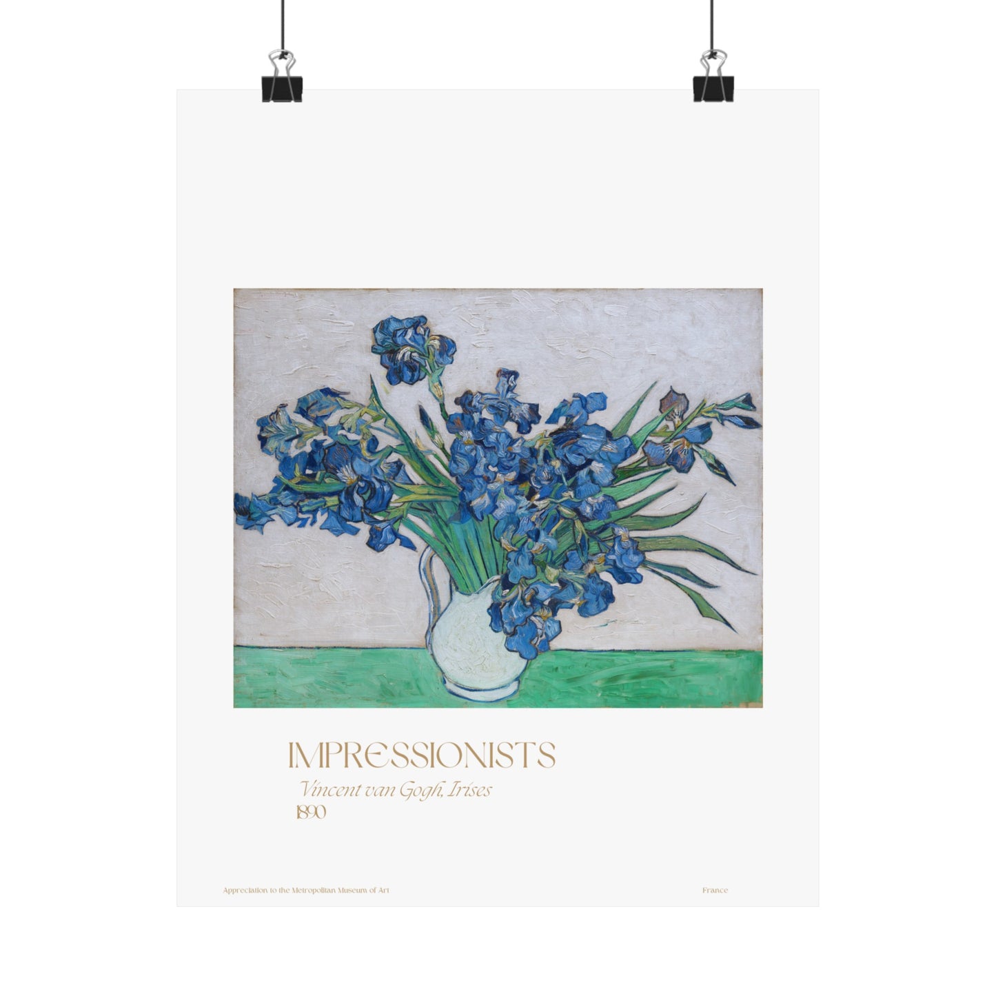 Vincent van Gogh, Irises 1890 Vertical Poster