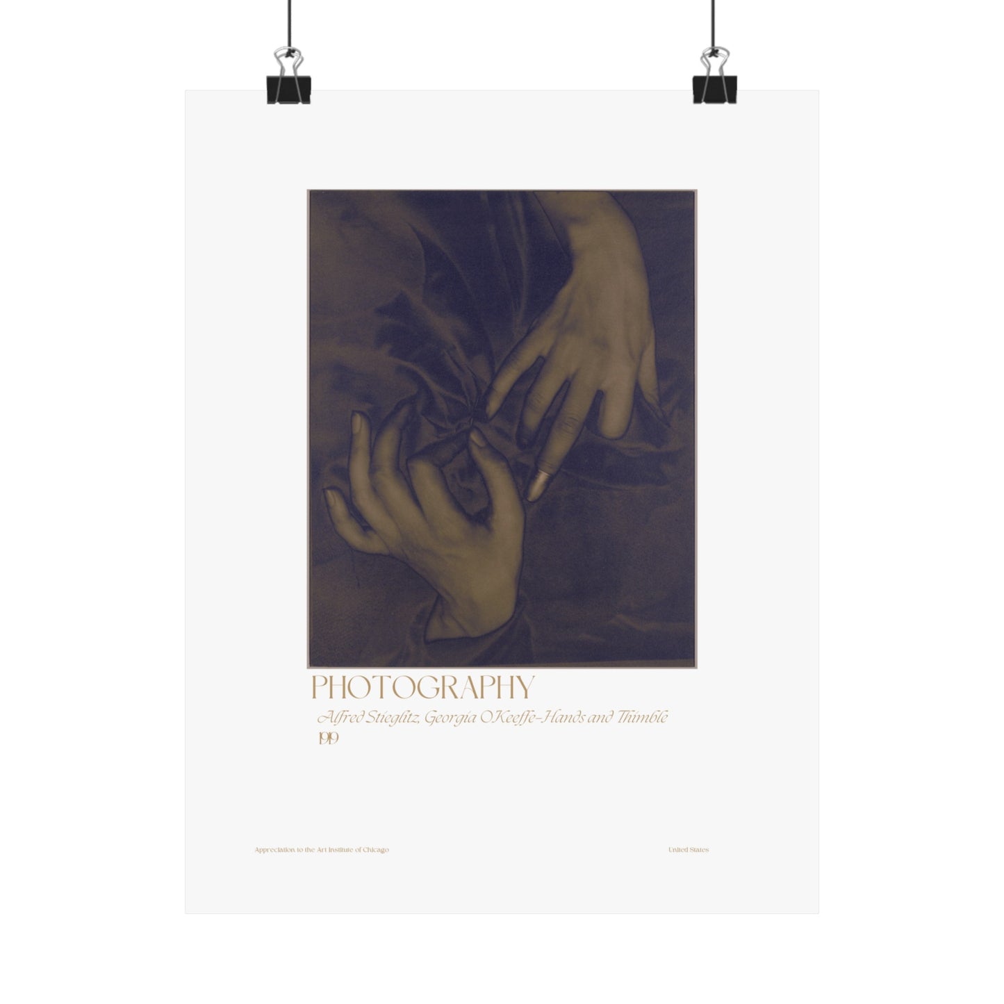 Alfred Stieglitz, Georgia O’Keeffe—Hands and Thimble 1919 Photography Vertical Posters