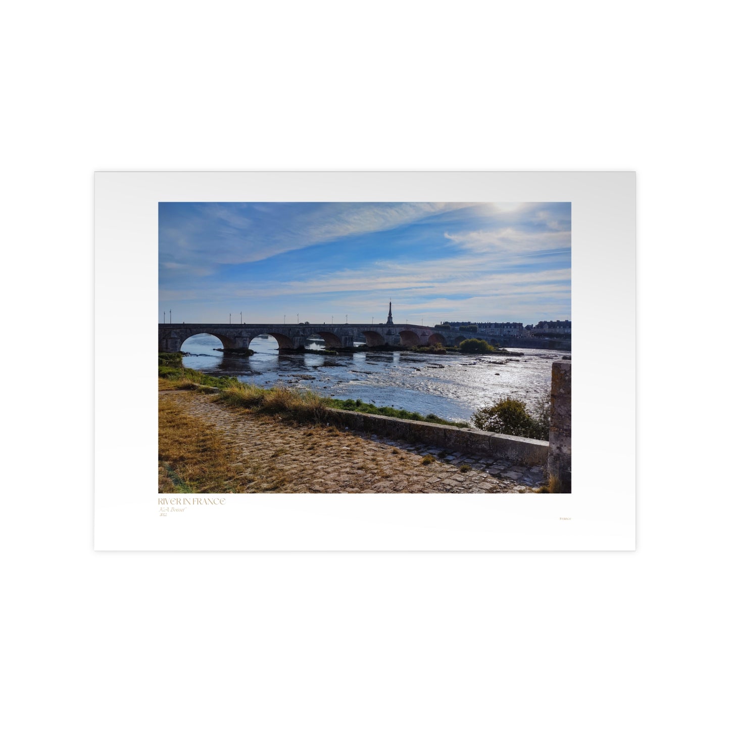 River In France Matte Photograph Horizontal Posters EU