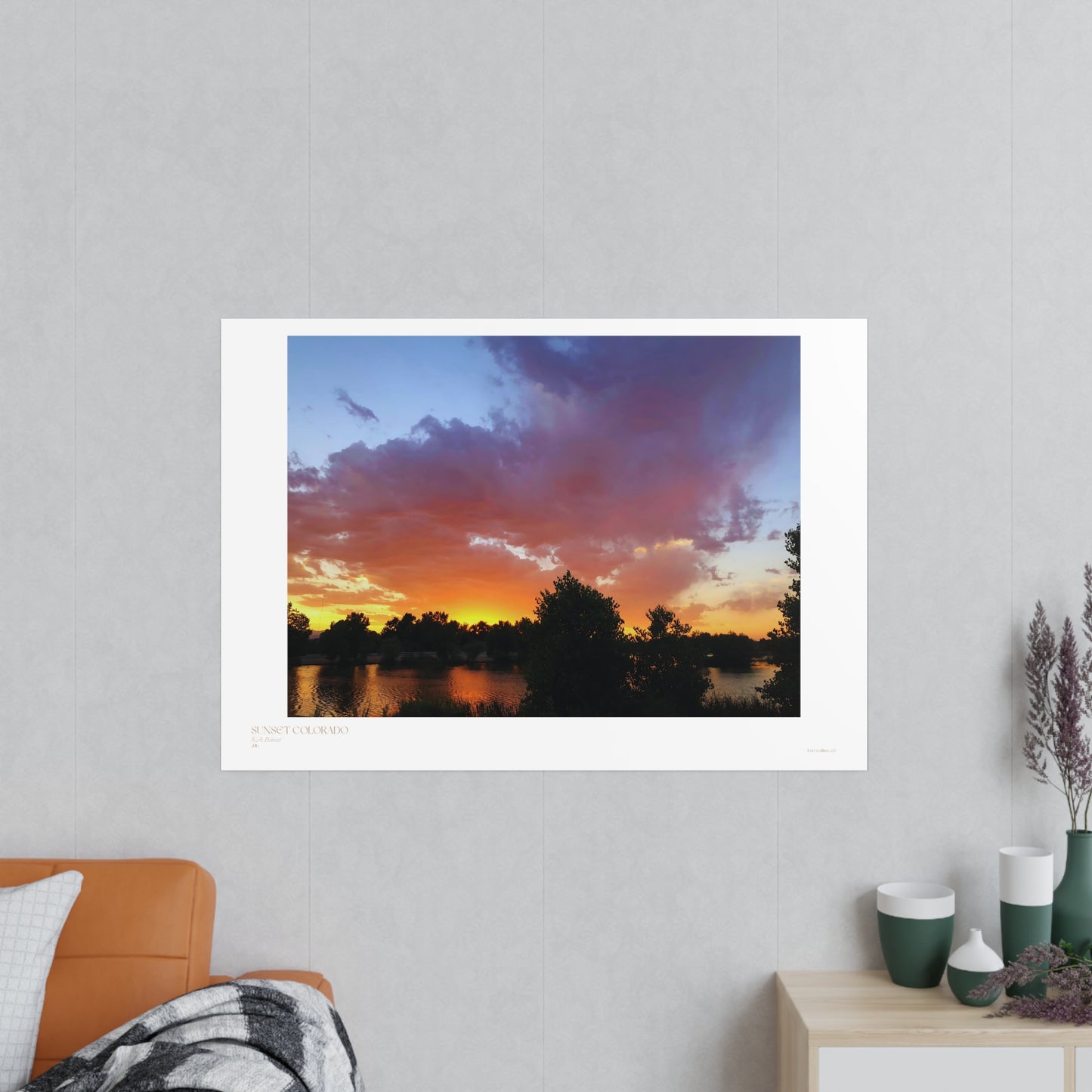 Sunset Colorado Matte Photograph Horizontal Posters EU