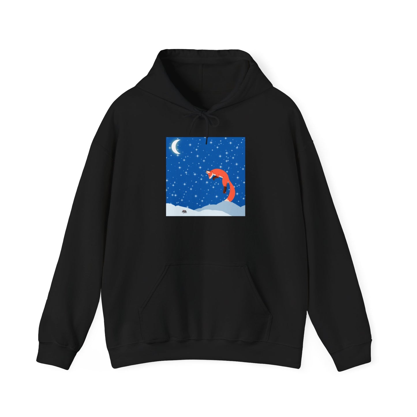 Sudadera unisex con capucha y mezcla pesada Snow Jumping Fox 