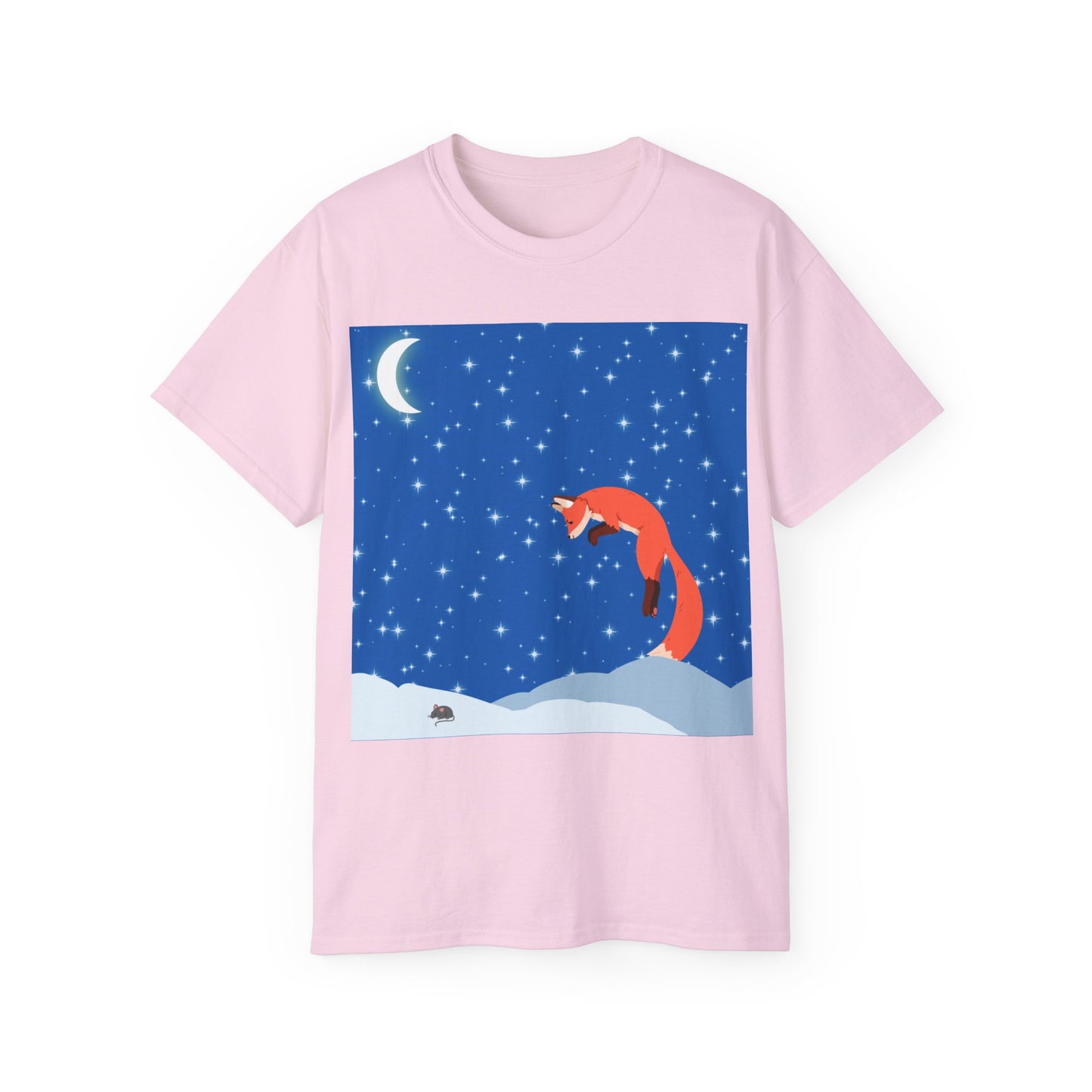 Snow Jumping Fox Unisex Ultra Cotton Tee