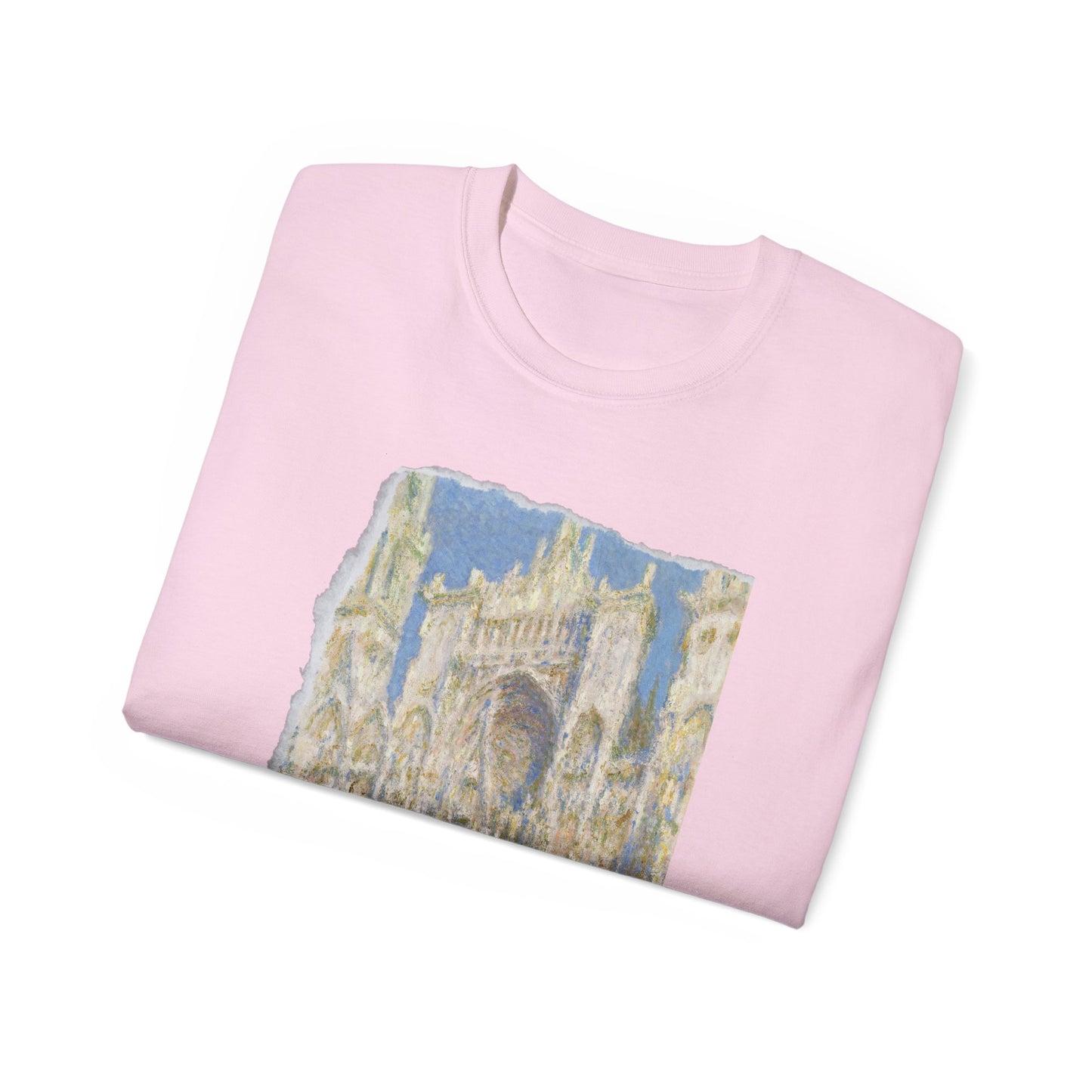 Camiseta de algodón ultradelgada de Claude Monet, catedral de Rouen, el portal al sol, 1894