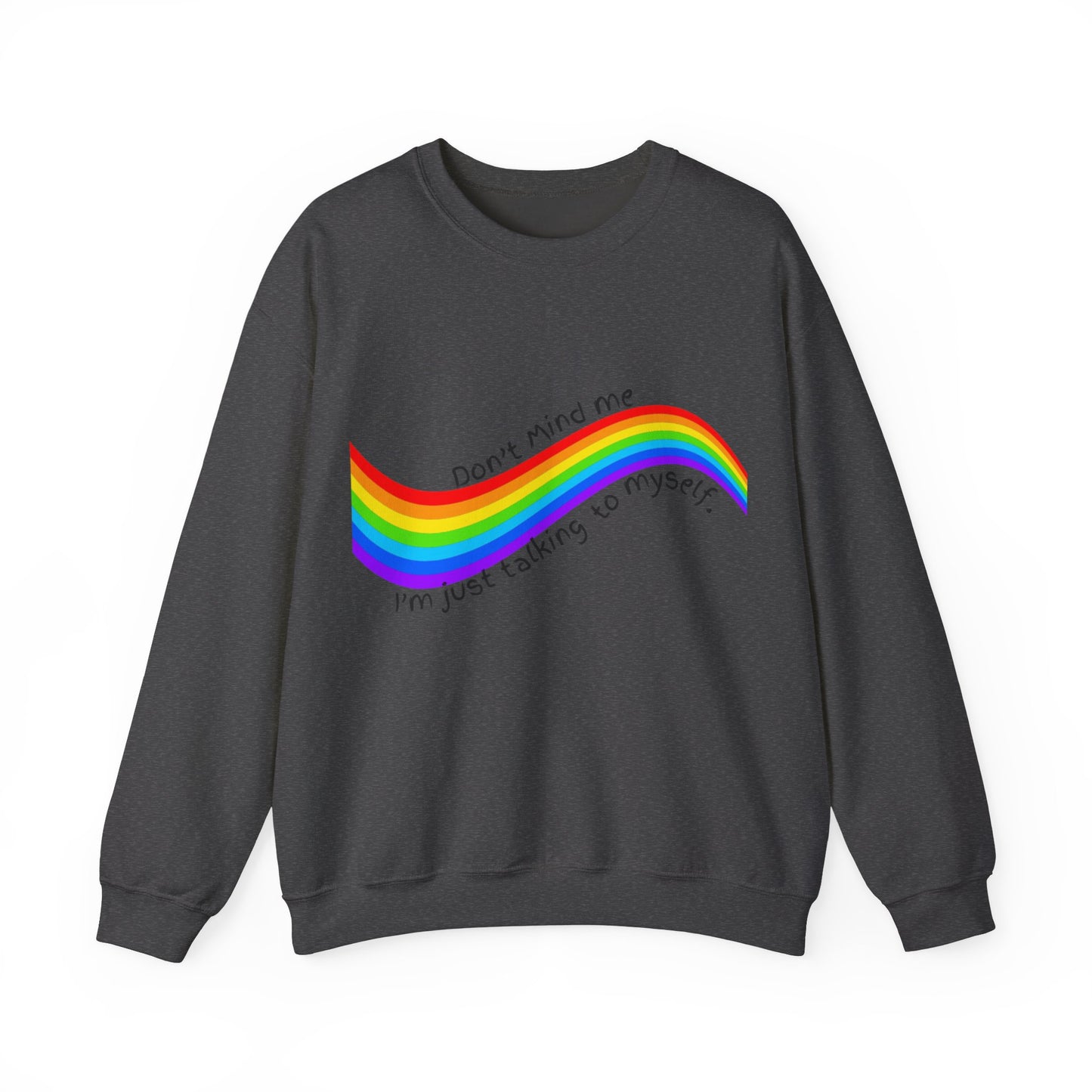 Talking to Myself Rainbow Unisex Heavy Blend™ Crewneck Sweatshirt EU