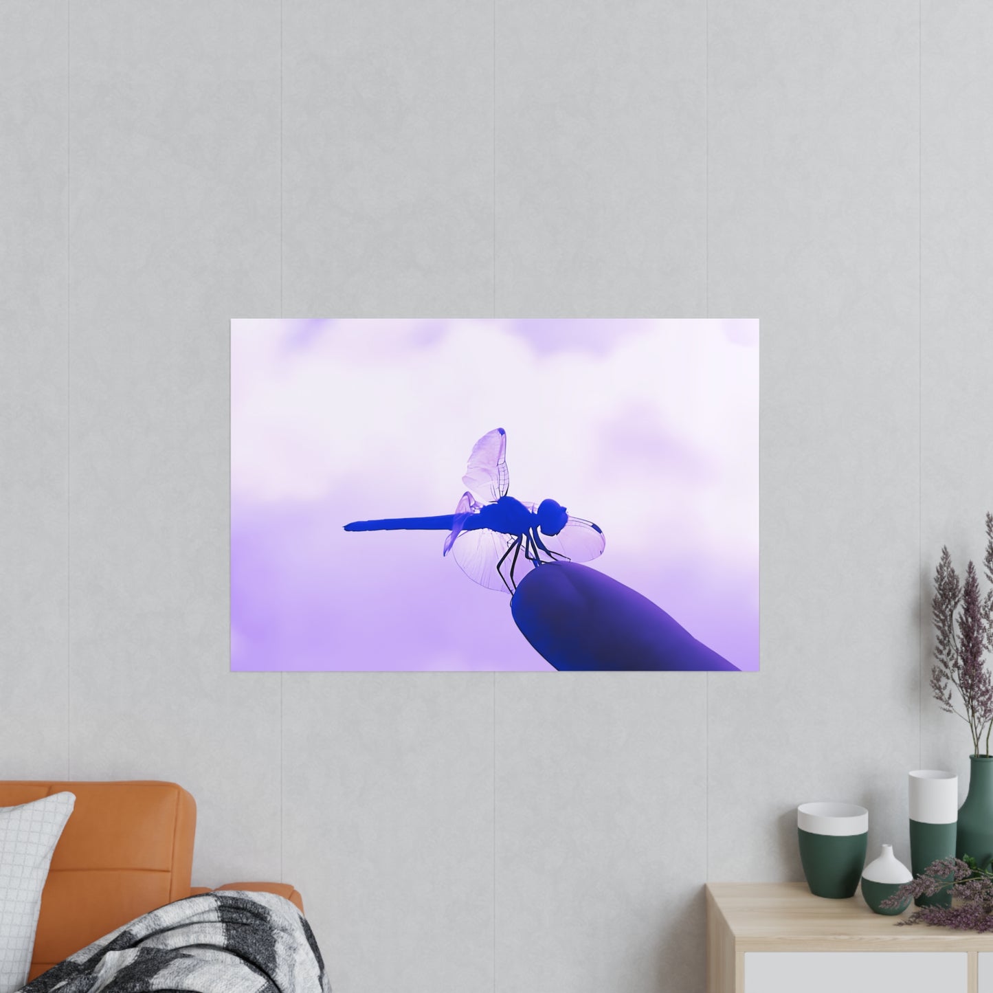 Dragonfly Violet Matte Photograph Horizontal Posters EU