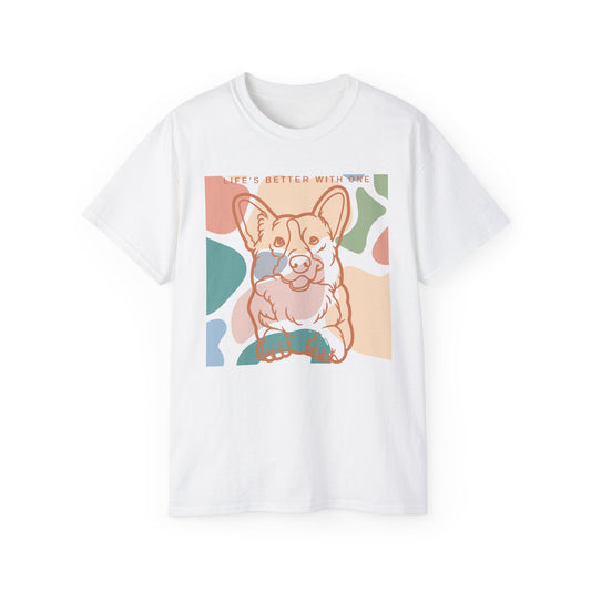 Cute Corgi Unisex Ultra Cotton Tee Two Sided