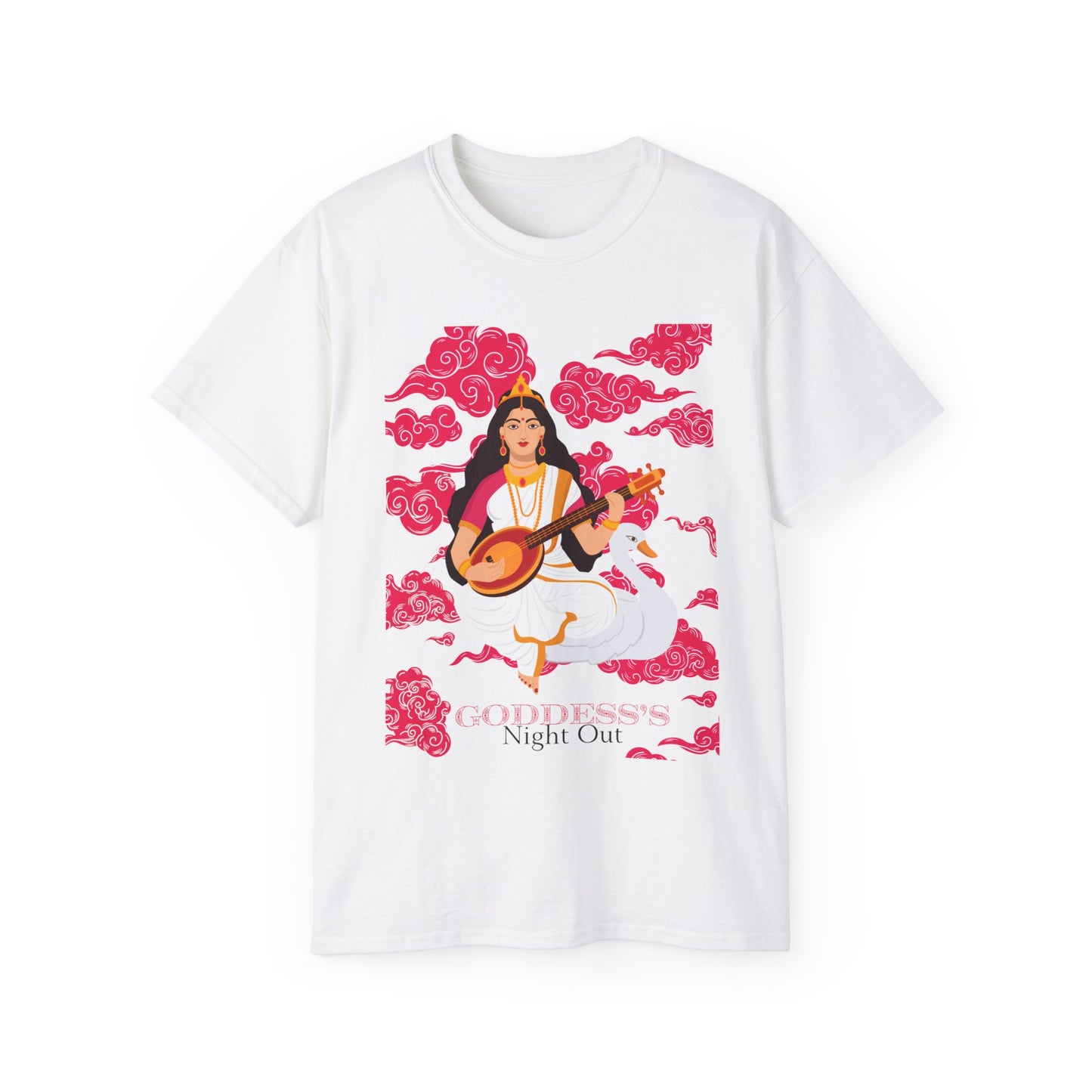 Goddess's Night Out Saraswati Goddess Bachelorette Girls Night Party Unisex Ultra Cotton Tee EU