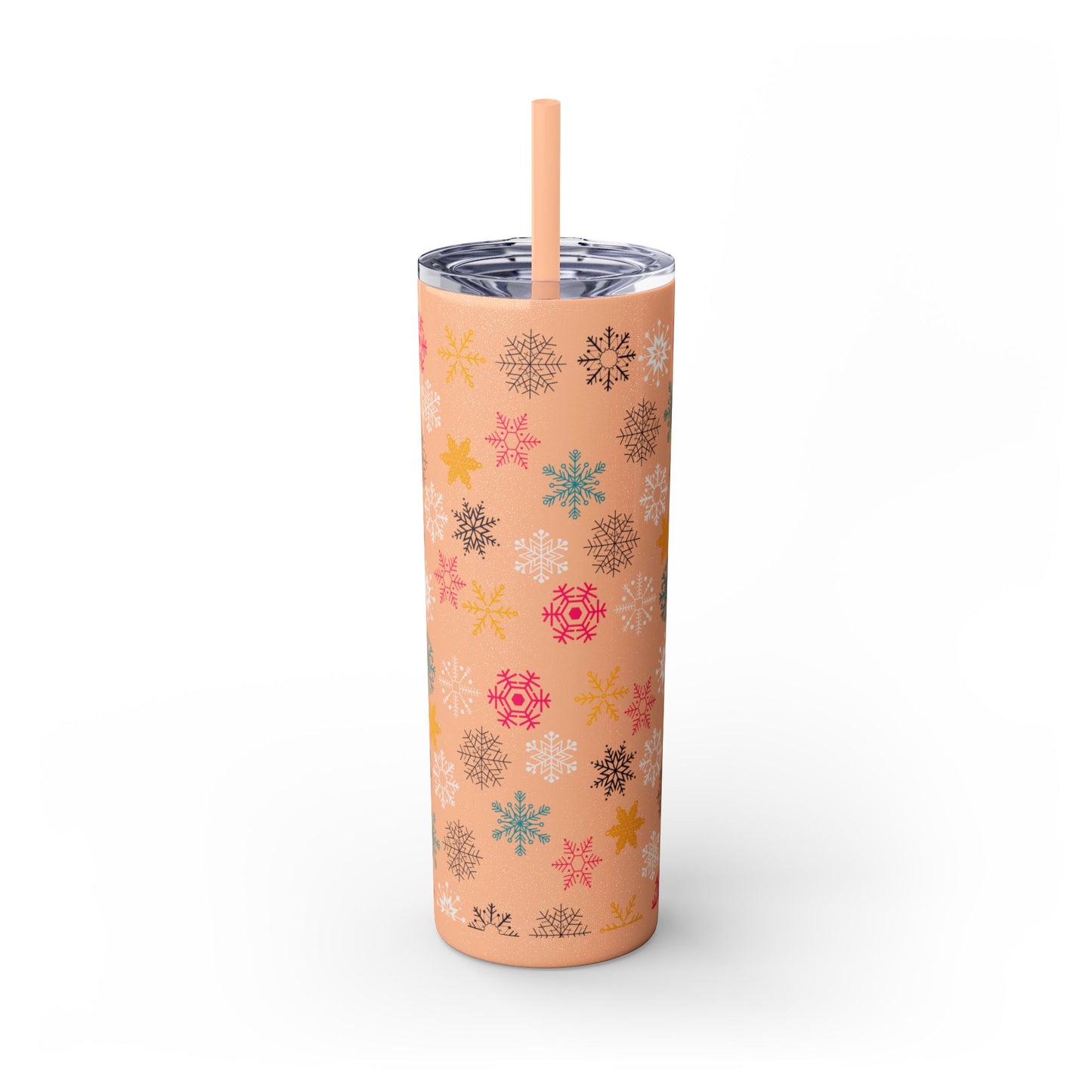 Vaso con pajita Let it Snow Rainbows, 20 oz