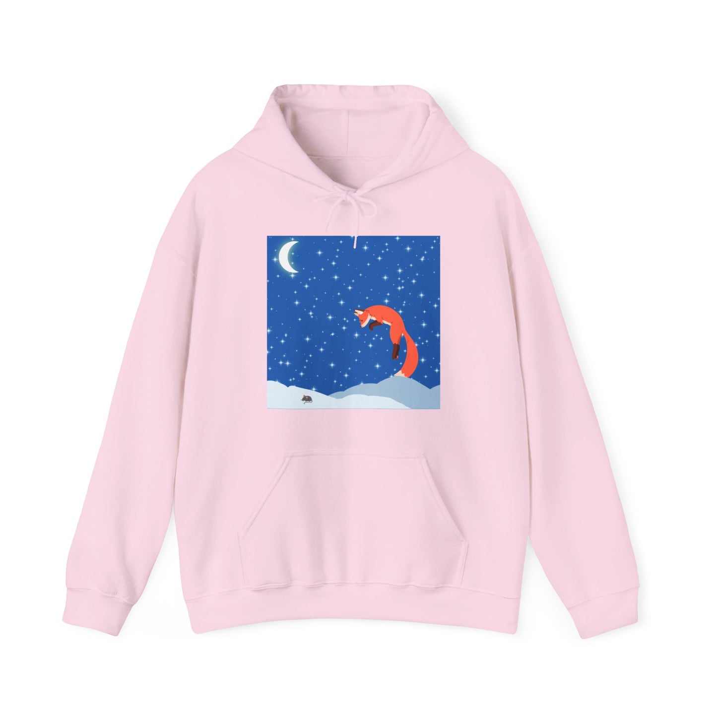 Snow Jumping Fox Unisex Heavy Blend™ Hooded Sweatshirt EU