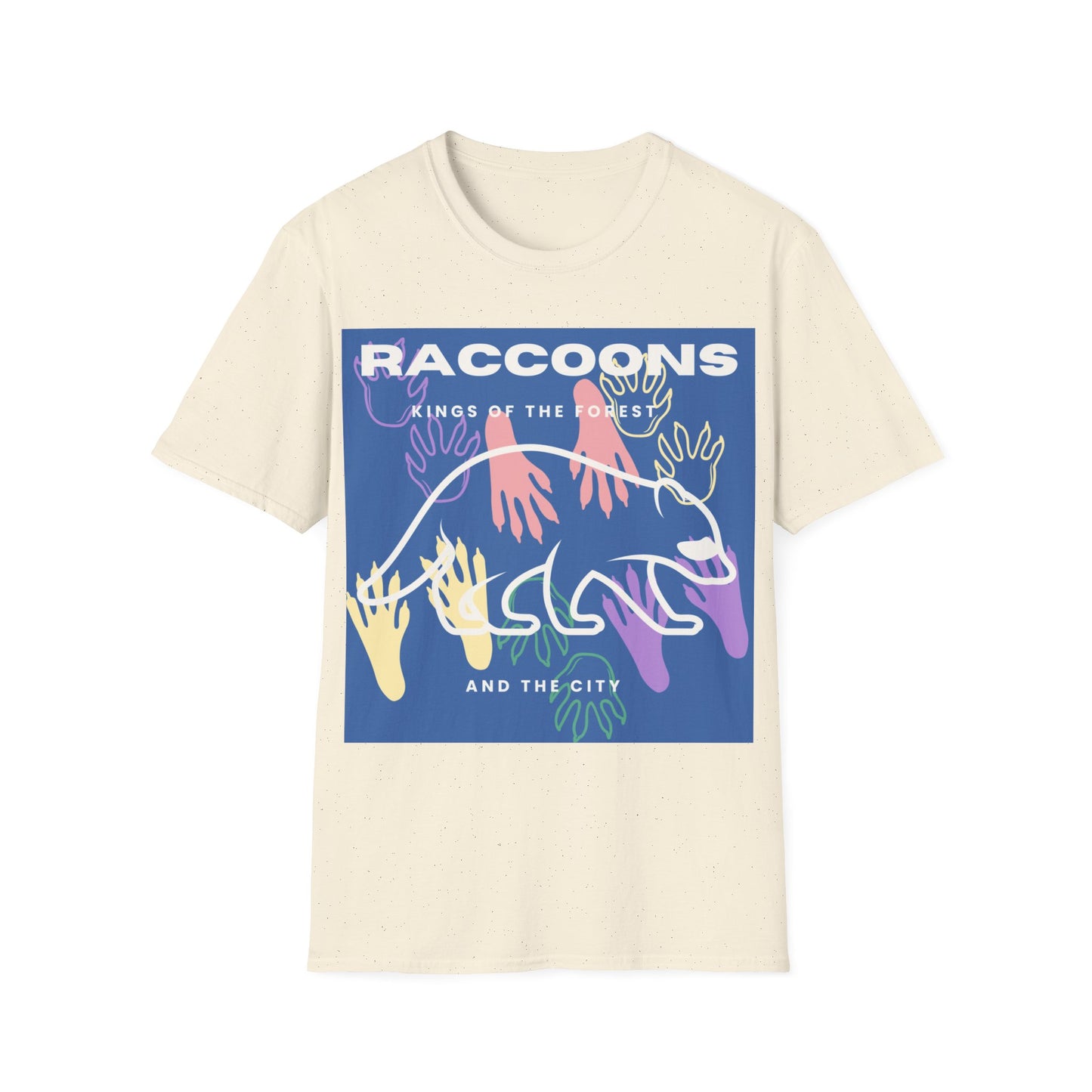 Kings of City Forest Raccoons Unisex Softstyle T-Shirt