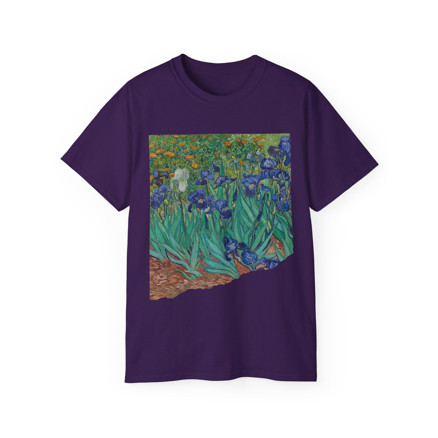 Camiseta unisex de algodón ultrafino con la imagen de los lirios rasgados de Van Gogh, 1889, UE