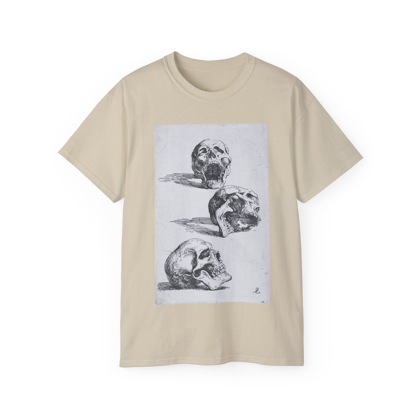 Three Human Skulls Salvator Rosa 1662 Unisex Ultra Cotton Tee