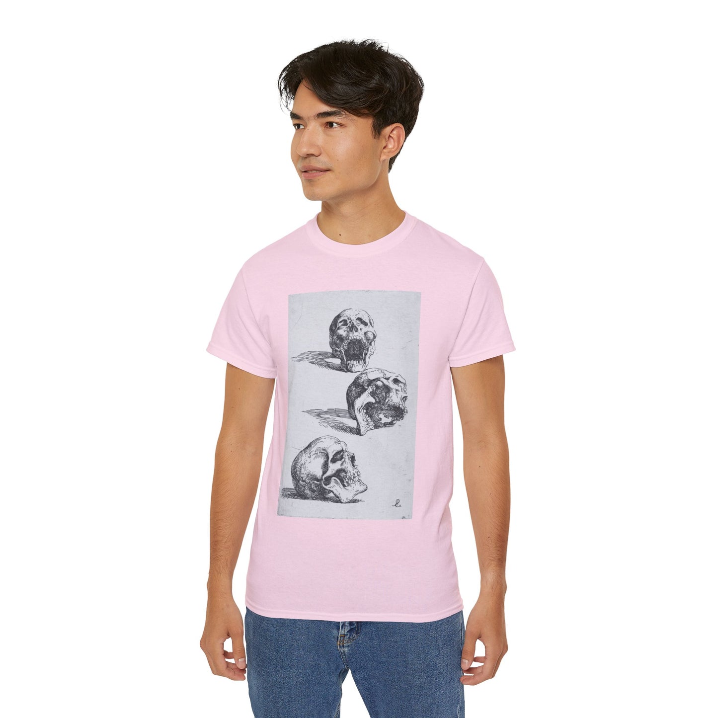 Three Human Skulls Salvator Rosa 1662 Unisex Ultra Cotton Tee EU