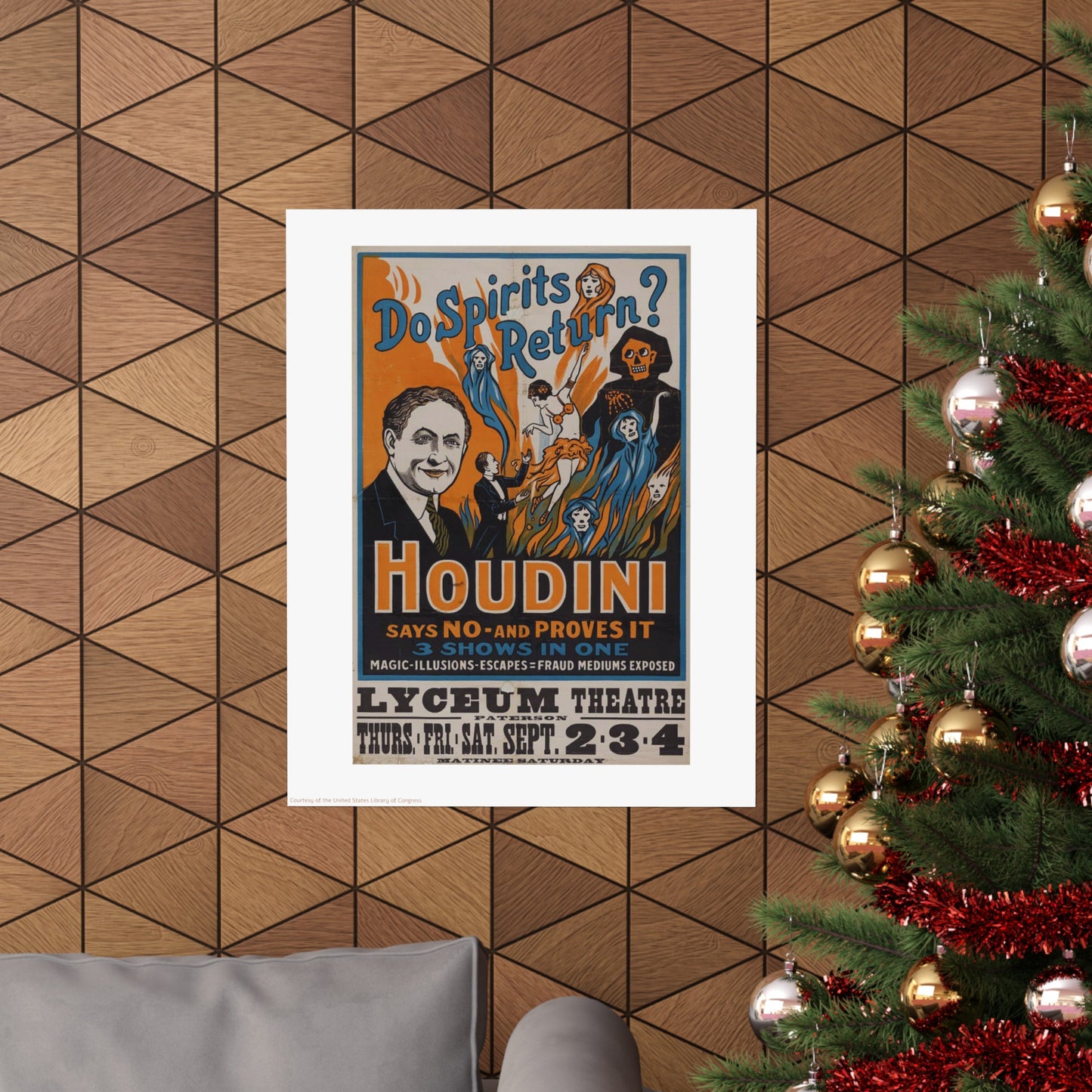 Houdini Illustration Vertical Poster