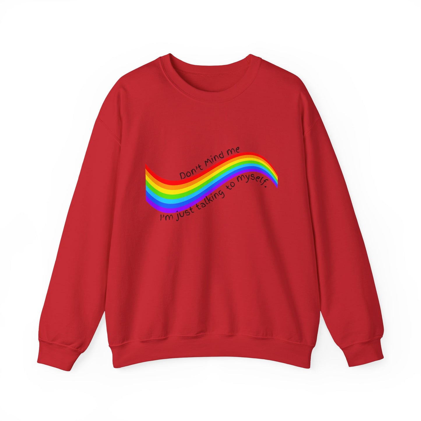 Talking to Myself Rainbow Unisex Heavy Blend™ Crewneck Sweatshirt