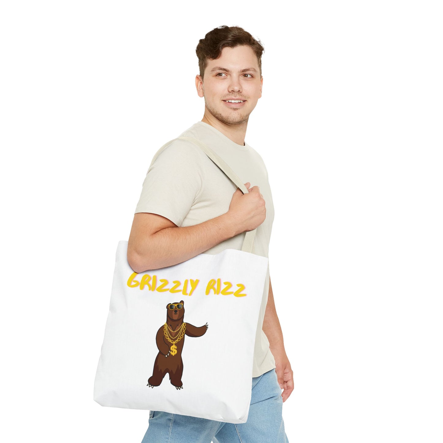 Grizzly Rizz Bear Tote Bag