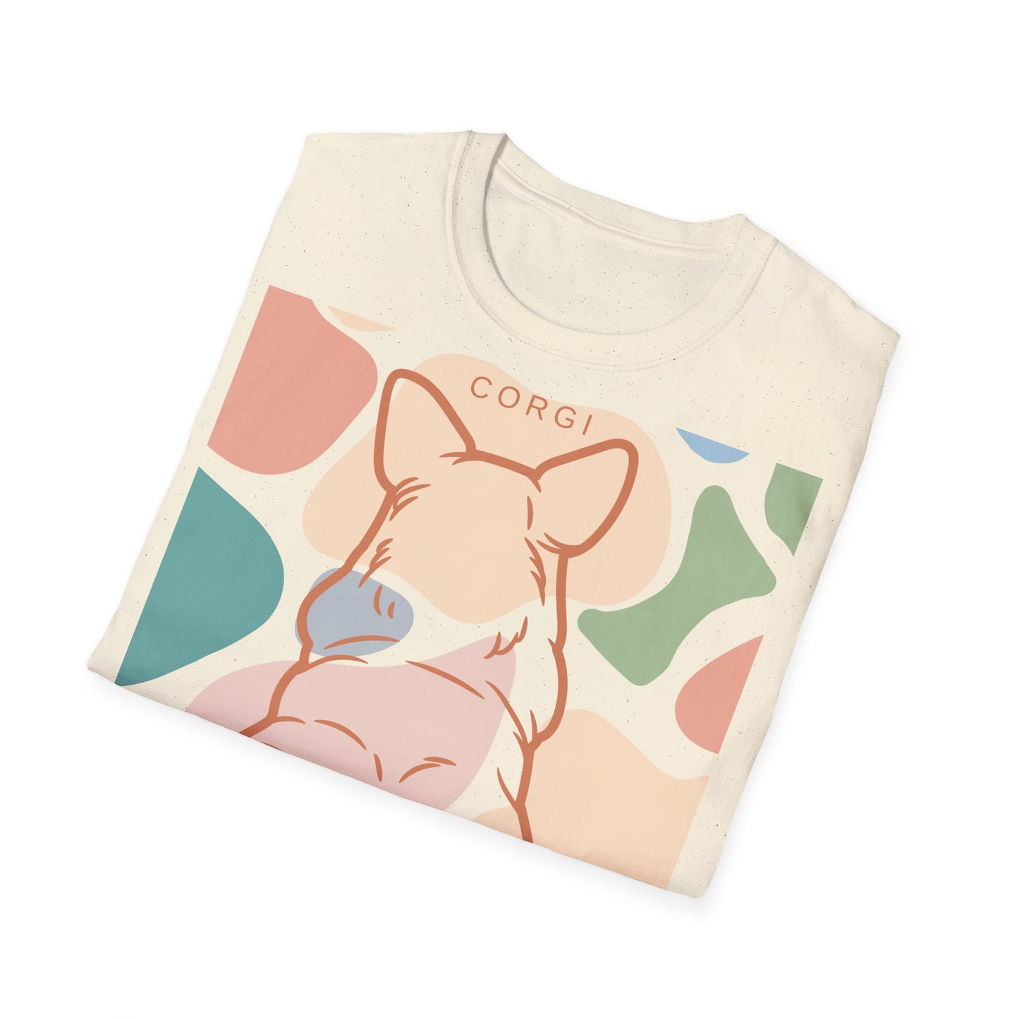 Bonita camiseta unisex de estilo suave con grupa de Corgi 