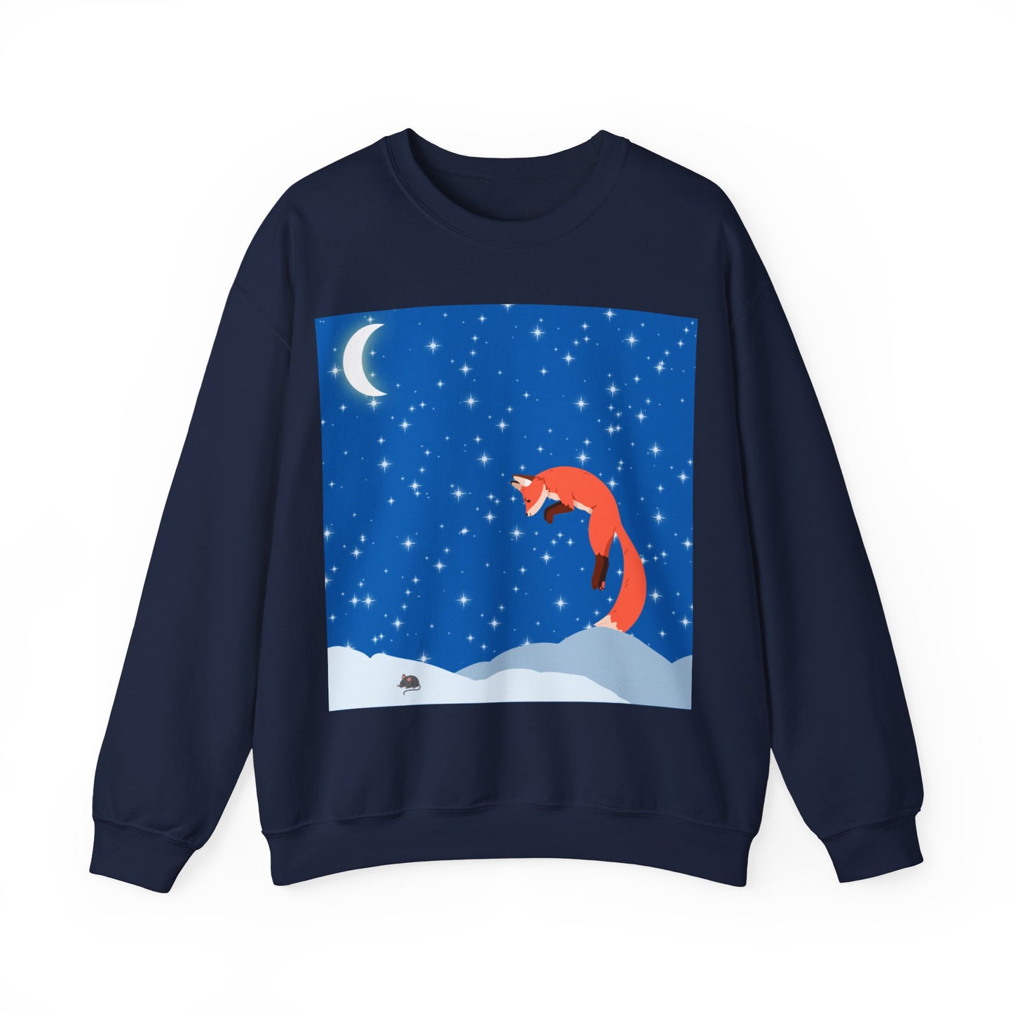 Snow Jumping Fox Unisex Heavy Blend™ Crewneck Sweatshirt EU