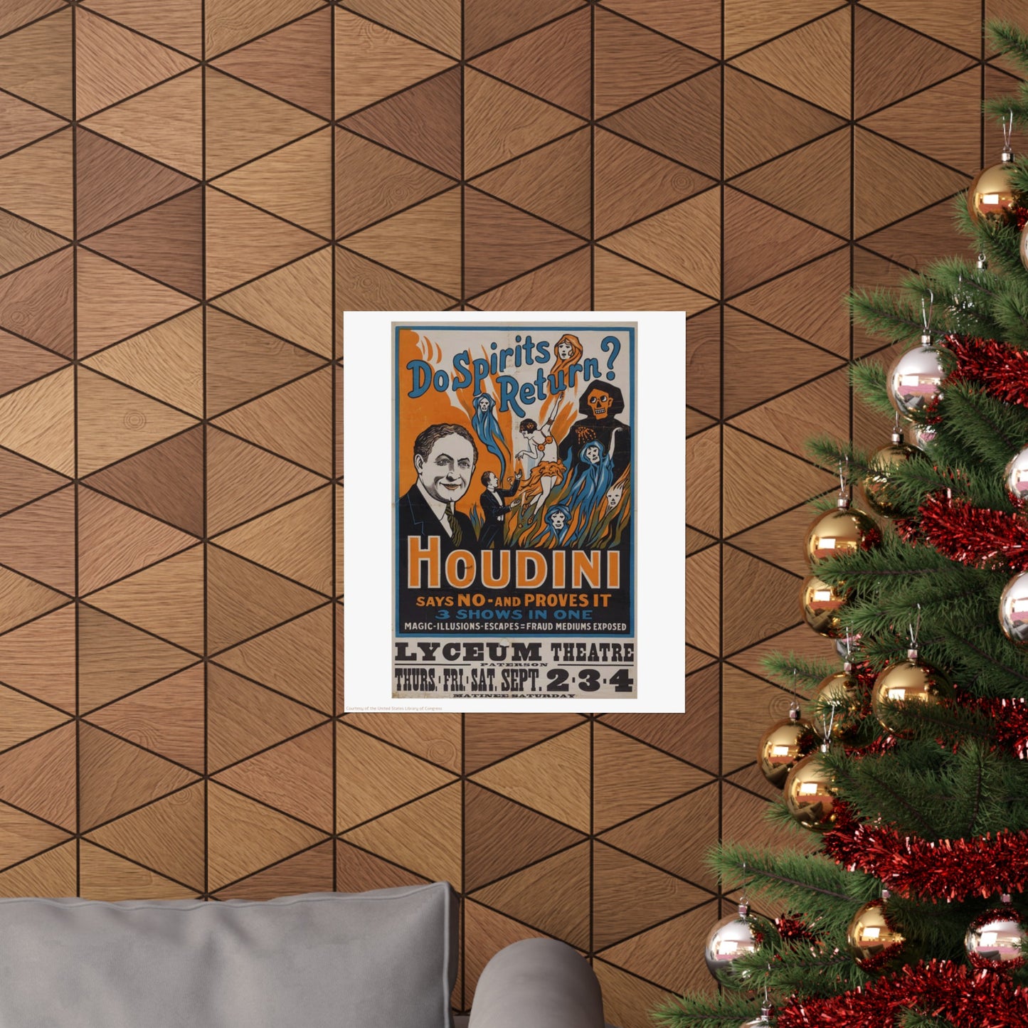 Houdini Illustration Vertical Poster