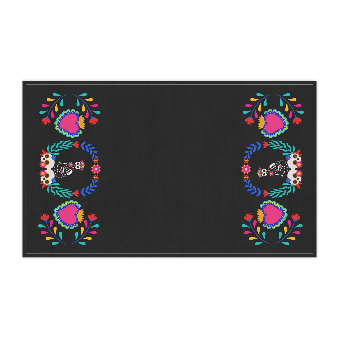 Dia De La Kittie Black Towels cotton