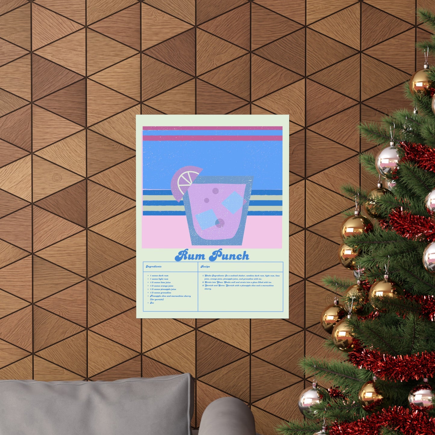 Rum Punch Illustration Vertical Poster