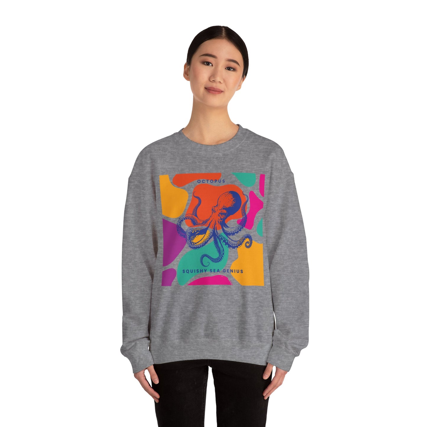 Squishy Sea Genius Octopus Unisex Heavy Blend™ Crewneck Sweatshirt