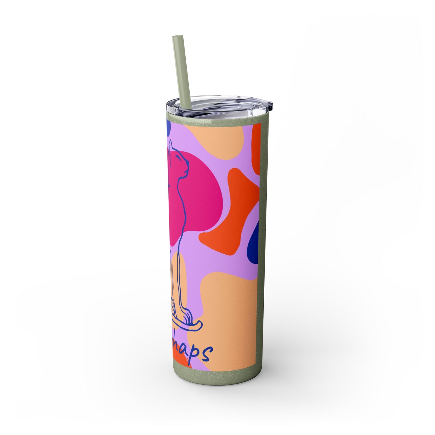 Purr-haps Cat Tumbler with Straw, 20oz