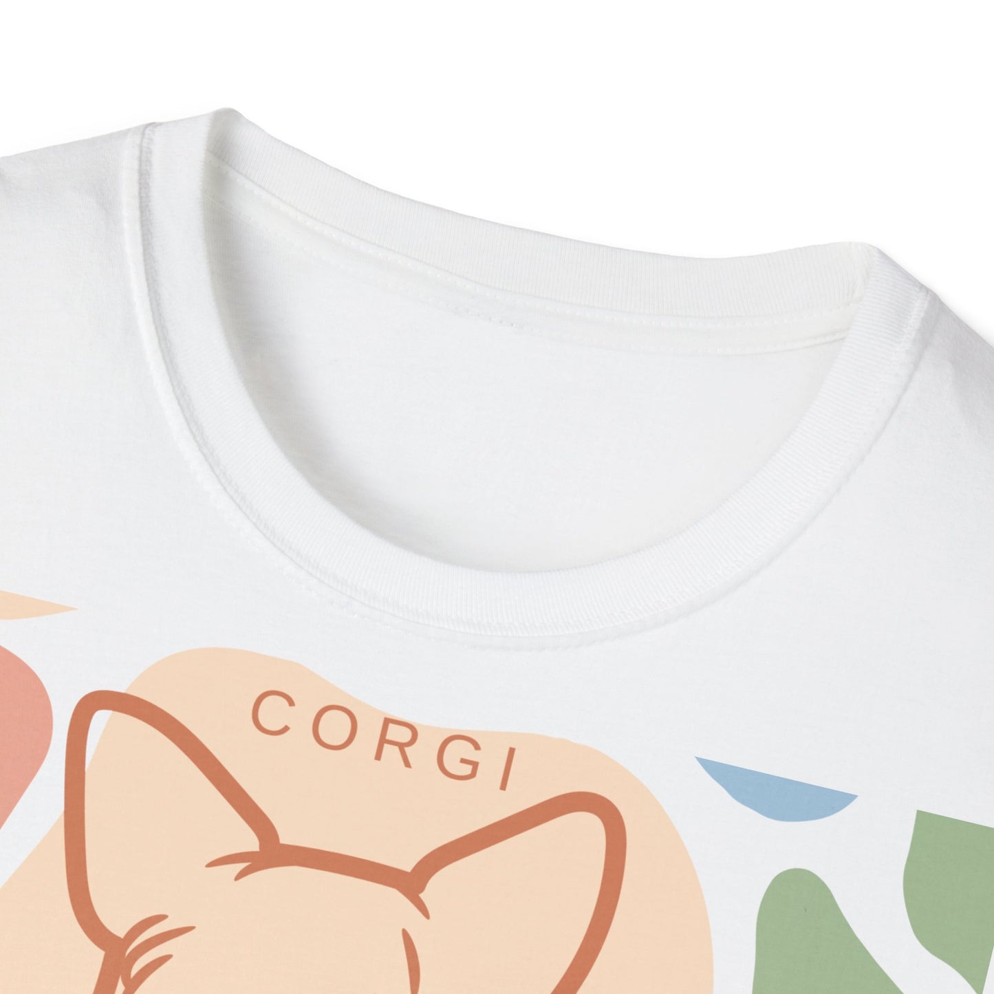 Bonita camiseta unisex de estilo suave con grupa de Corgi 