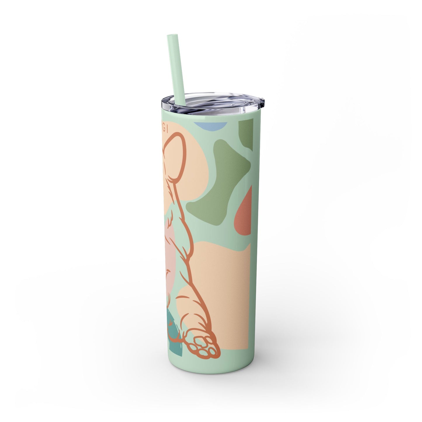 Cute Corgi Rump Skinny Tumbler with Straw, 20oz