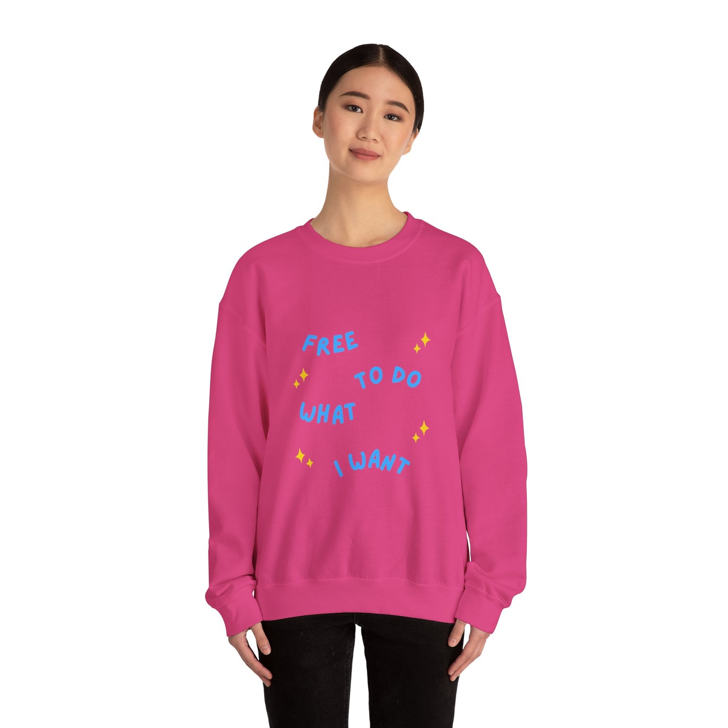 Free To Do What I Want Unisex Heavy Blend™ Crewneck Sweatshirt EU