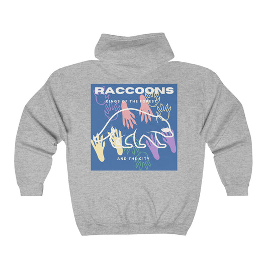 Kings of City Forest Raccoons Unisex Heavy Blend™ Full Zip Hooded Sweatshirt