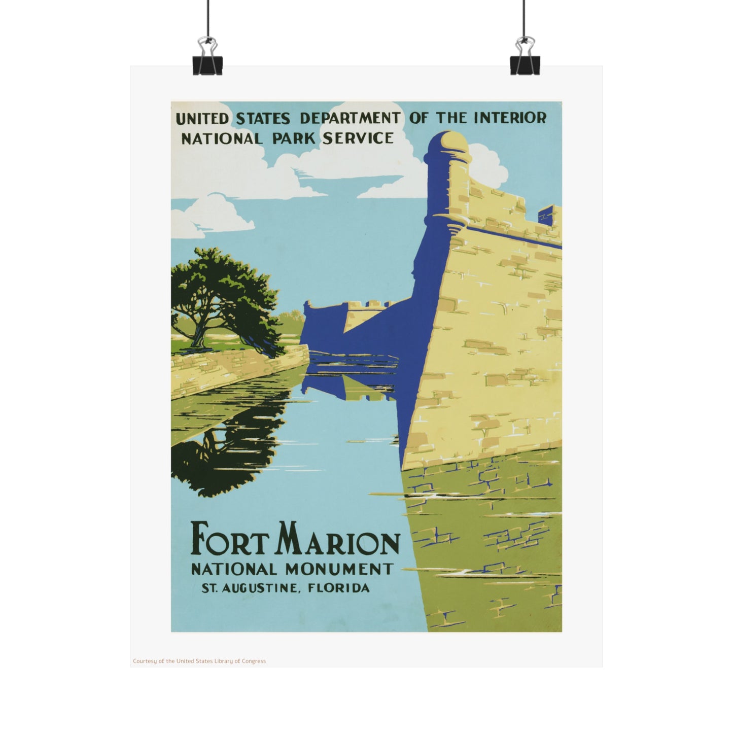 Fort Marion Illustration Vertical Poster