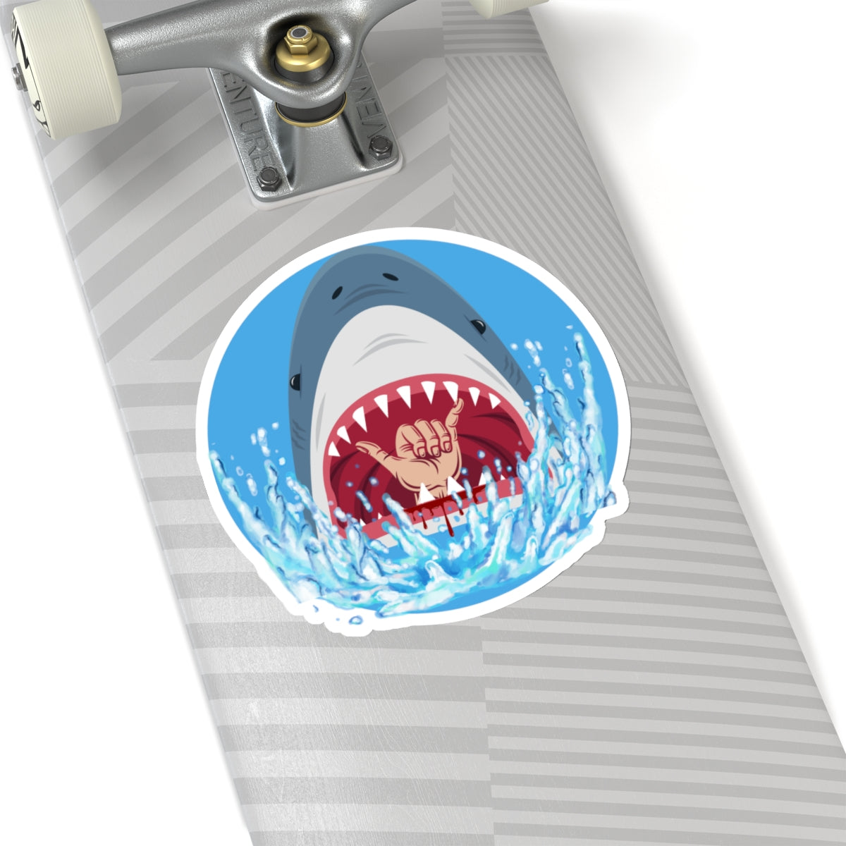 Surfin' Shark Kiss-Cut Stickers