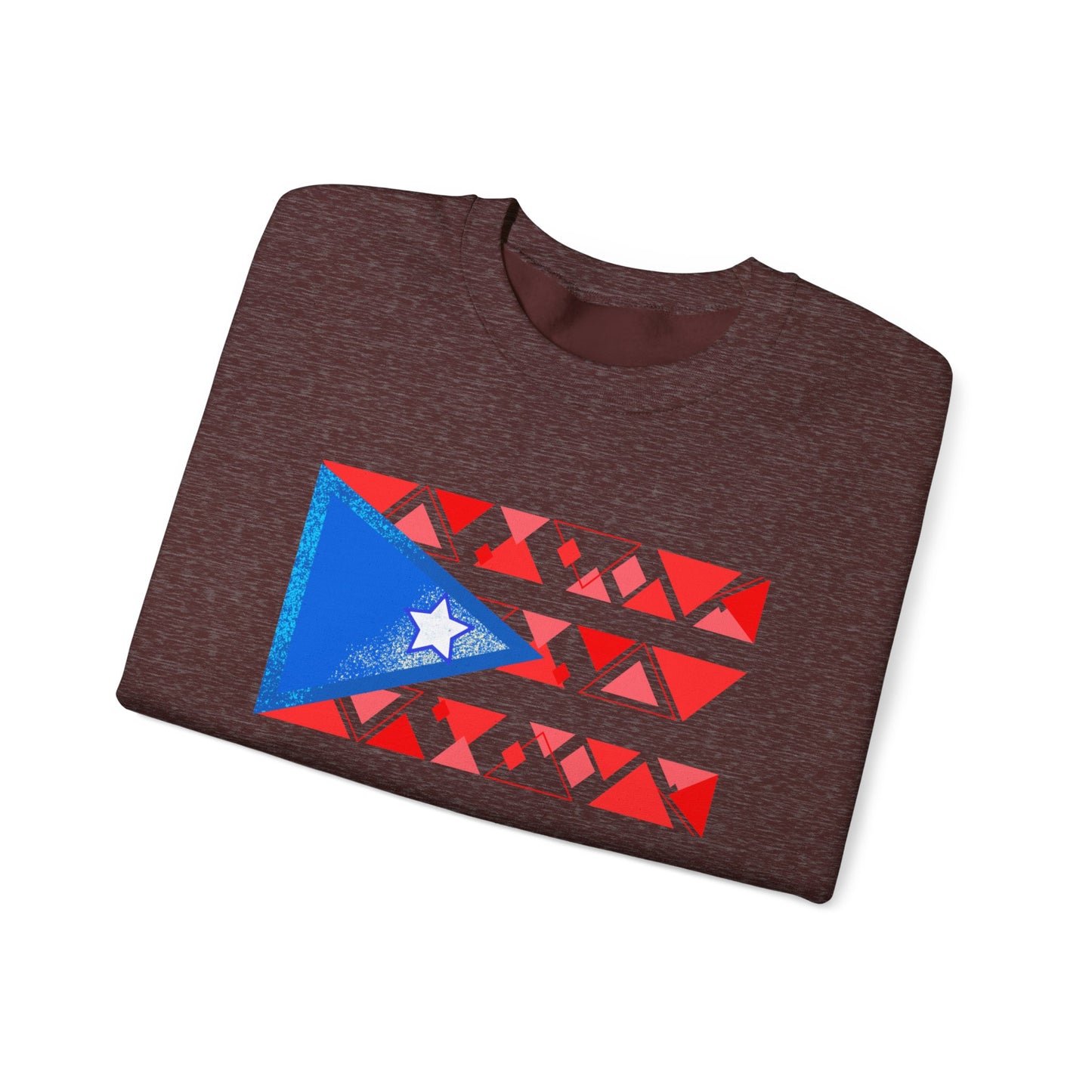 Sudadera unisex con cuello redondo y mezcla pesada Modern Puerto Rico