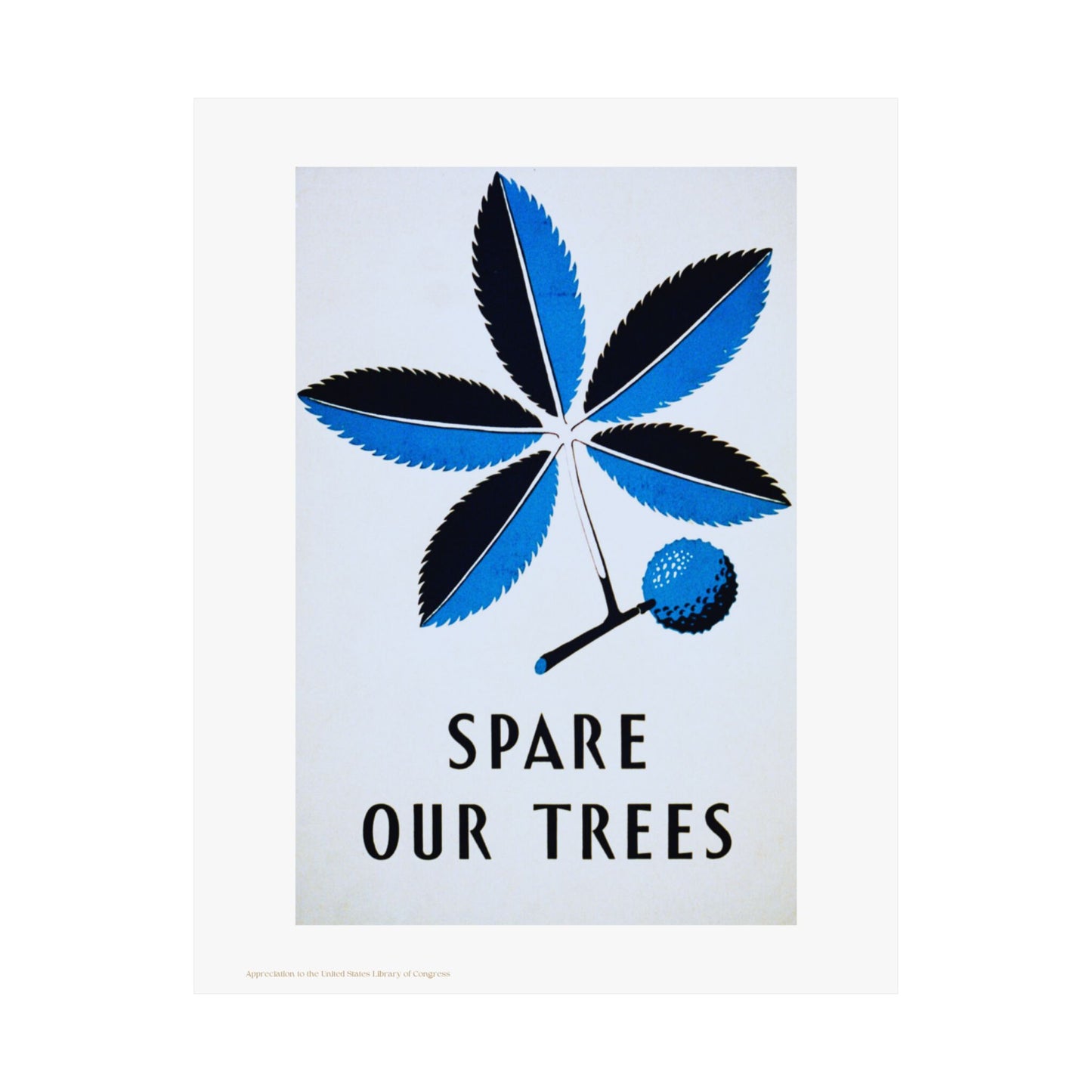 Spare Our Trees Buckeyes Illustration Vertical Poster