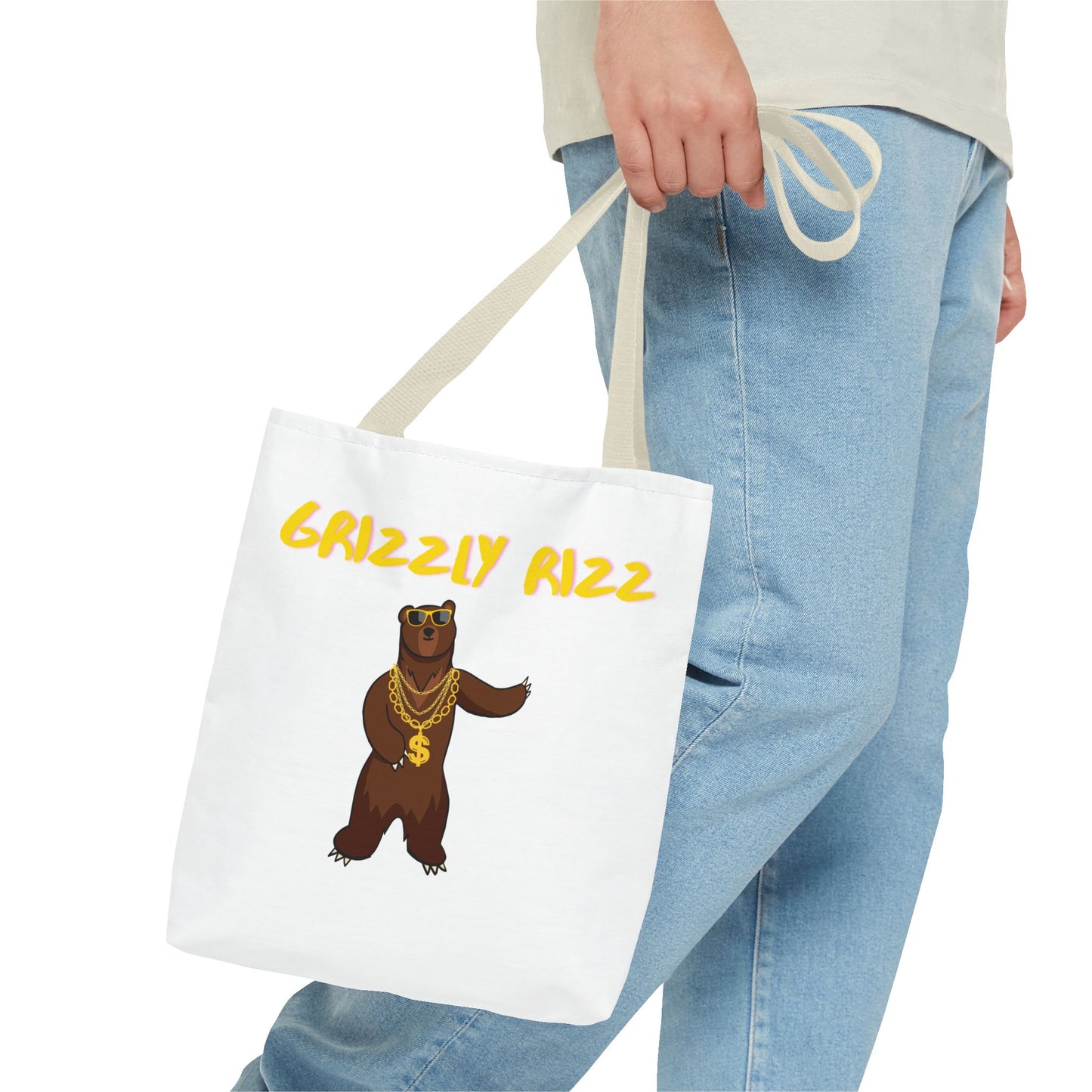 Grizzly Rizz Bear Tote Bag