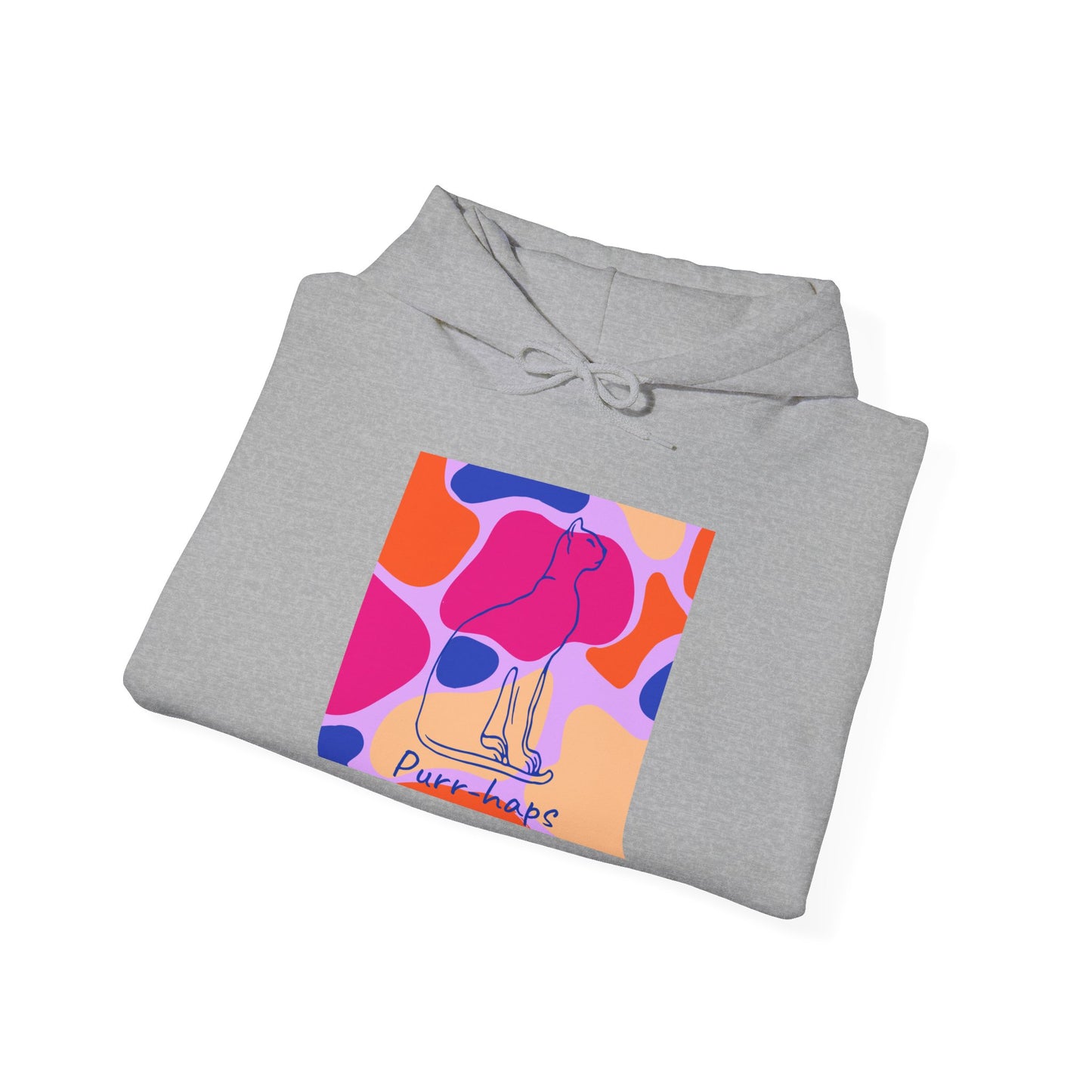 Sudadera unisex con capucha y mezcla pesada Purr-haps Cat 