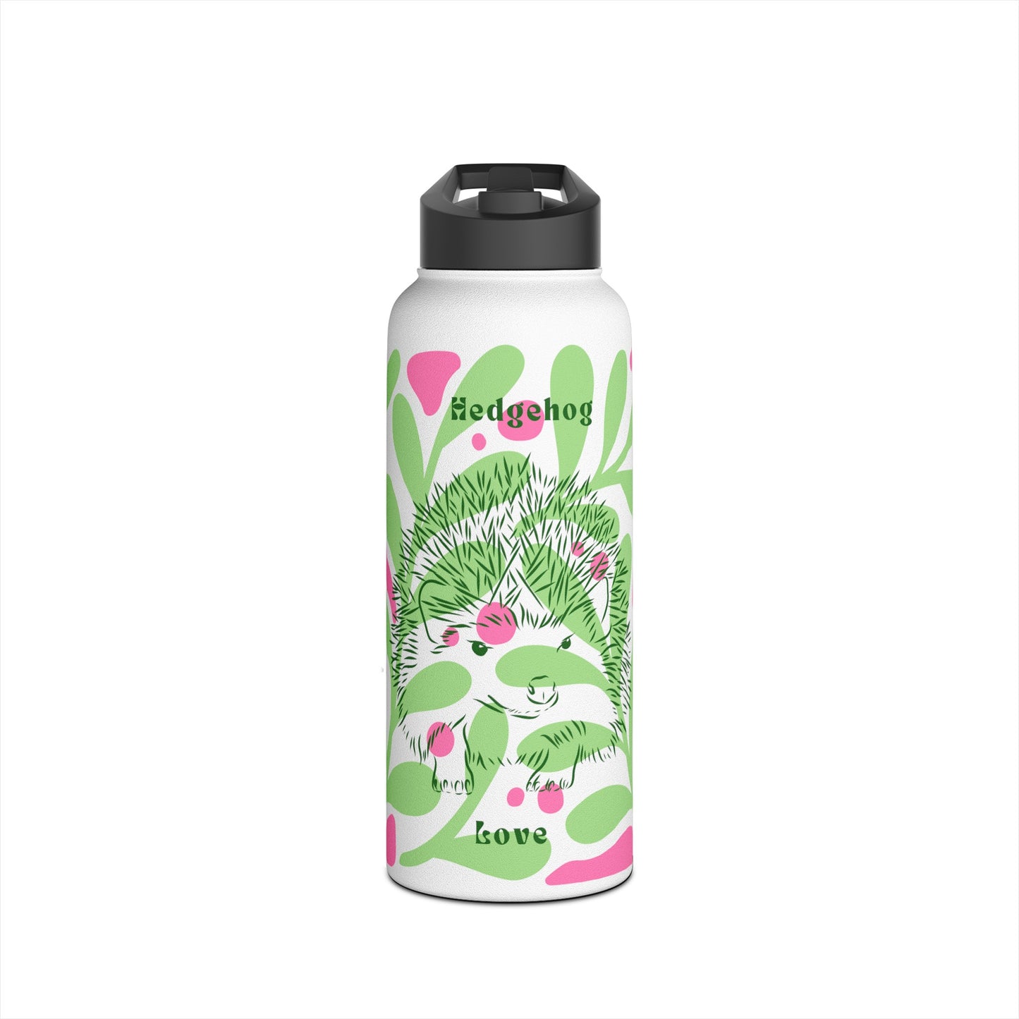 Hedgehog Love Steel Water Bottle, Standard Lid