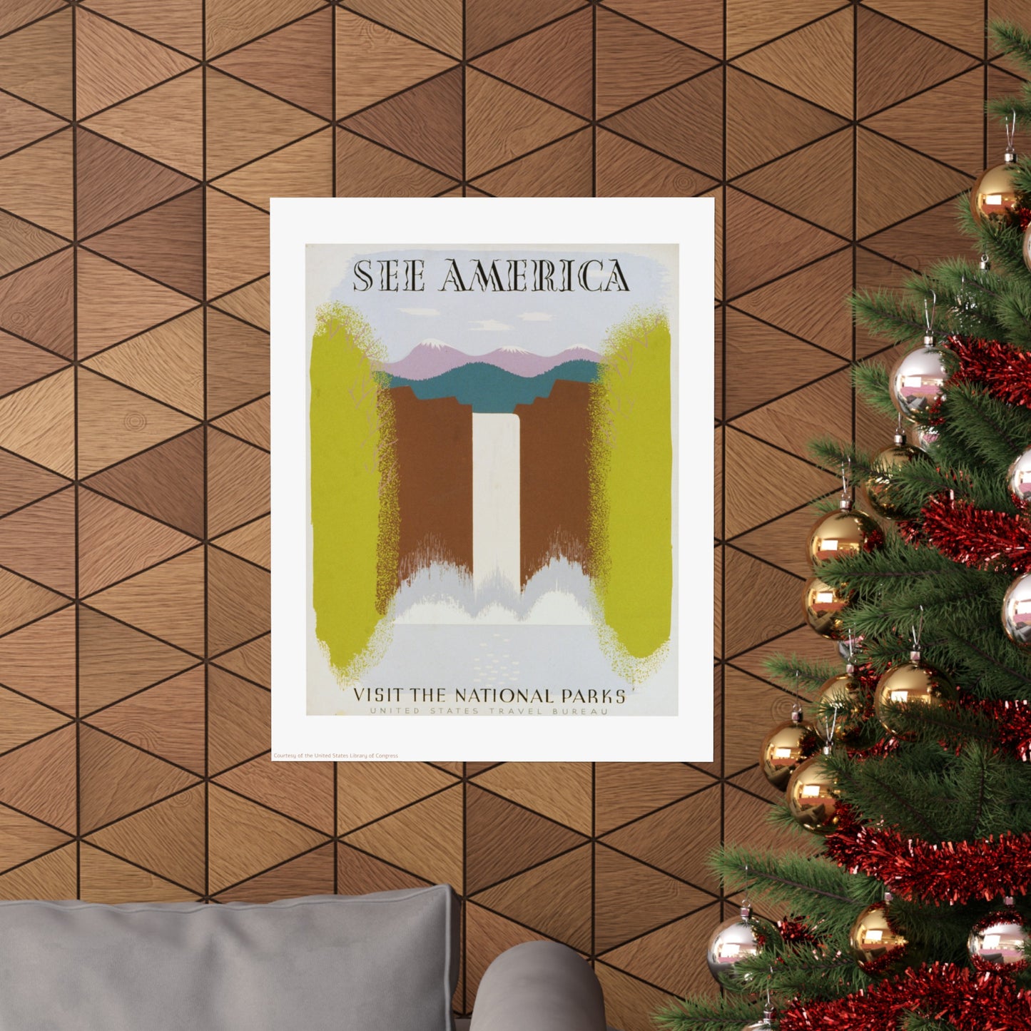 See America Illustration Vertical Poster