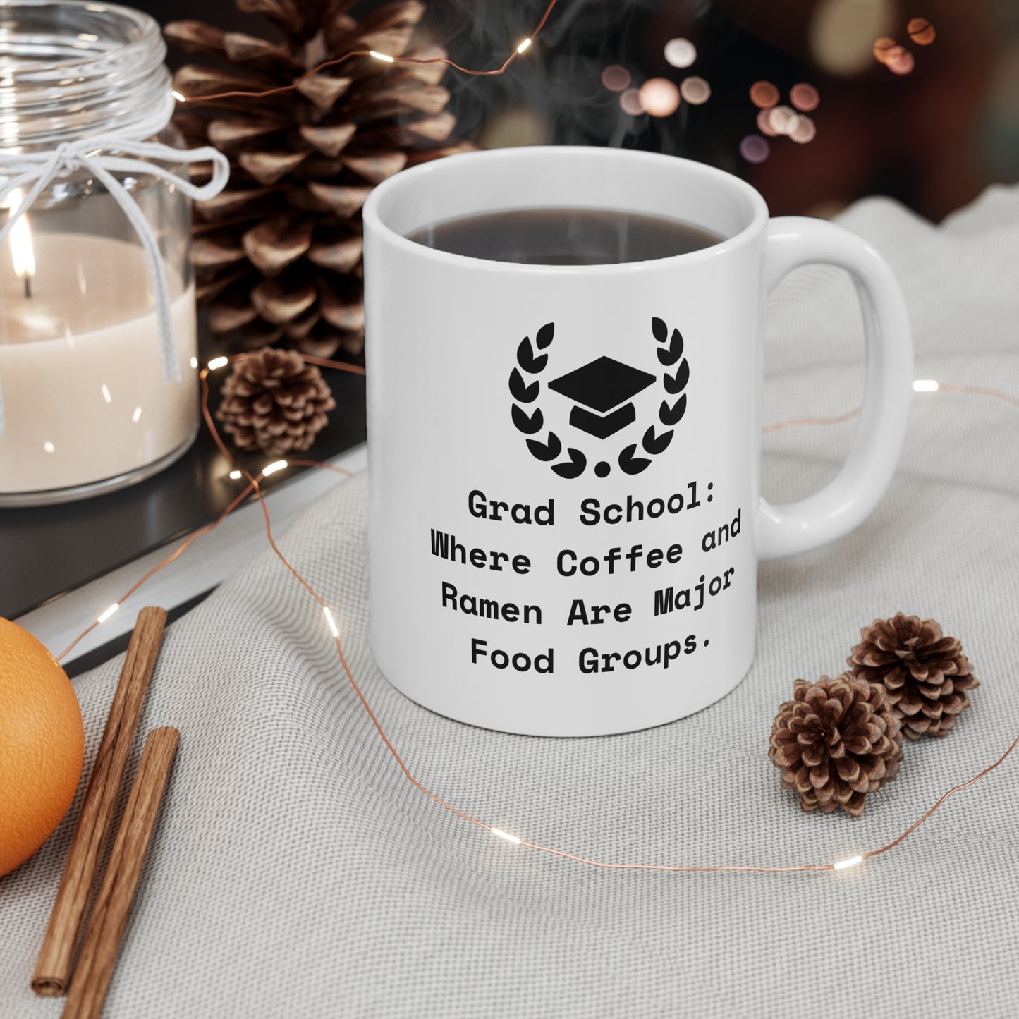 Grad School Food Groups Mugs 11oz