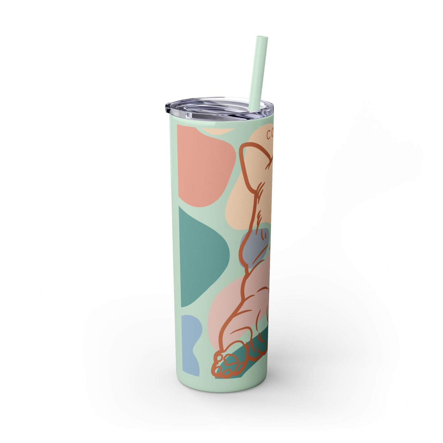 Cute Corgi Rump Skinny Tumbler with Straw, 20oz