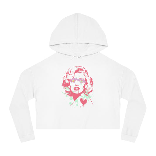 Norma Graffiti Women’s Cropped Hooded Sweatshirt