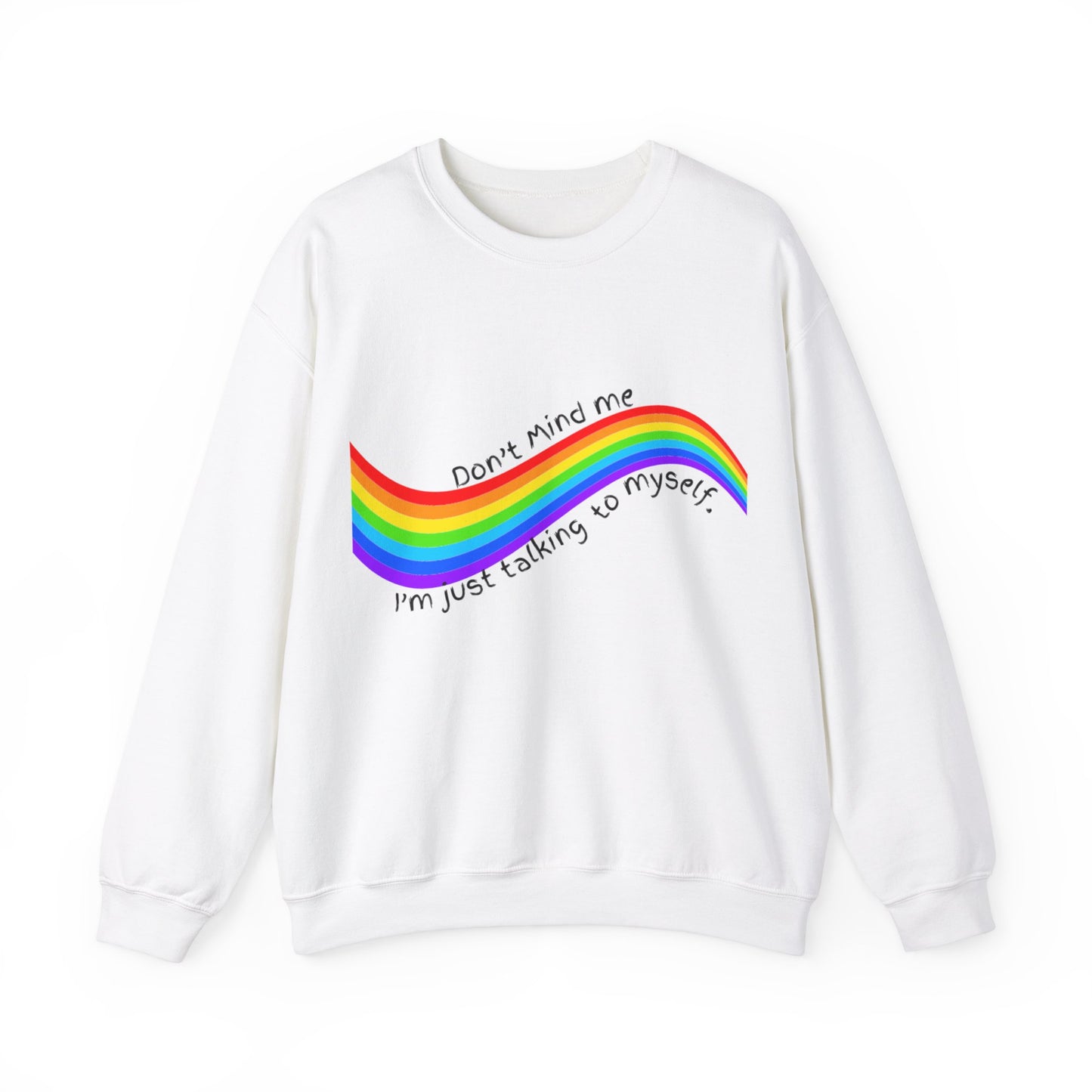 Talking to Myself Rainbow Unisex Heavy Blend™ Crewneck Sweatshirt EU